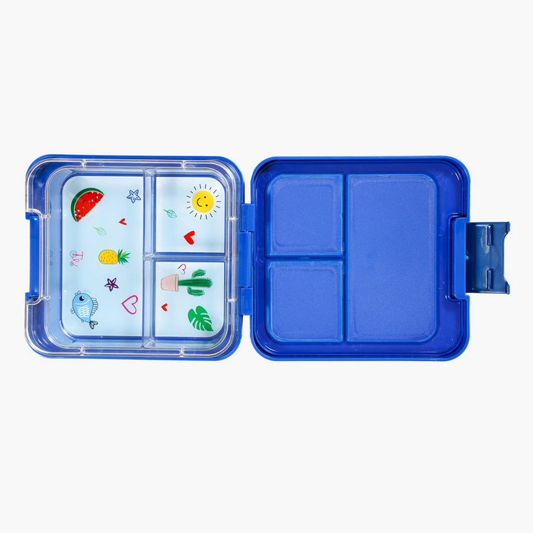 Tiny Wheels Textured Lunchbox with Clip Closure