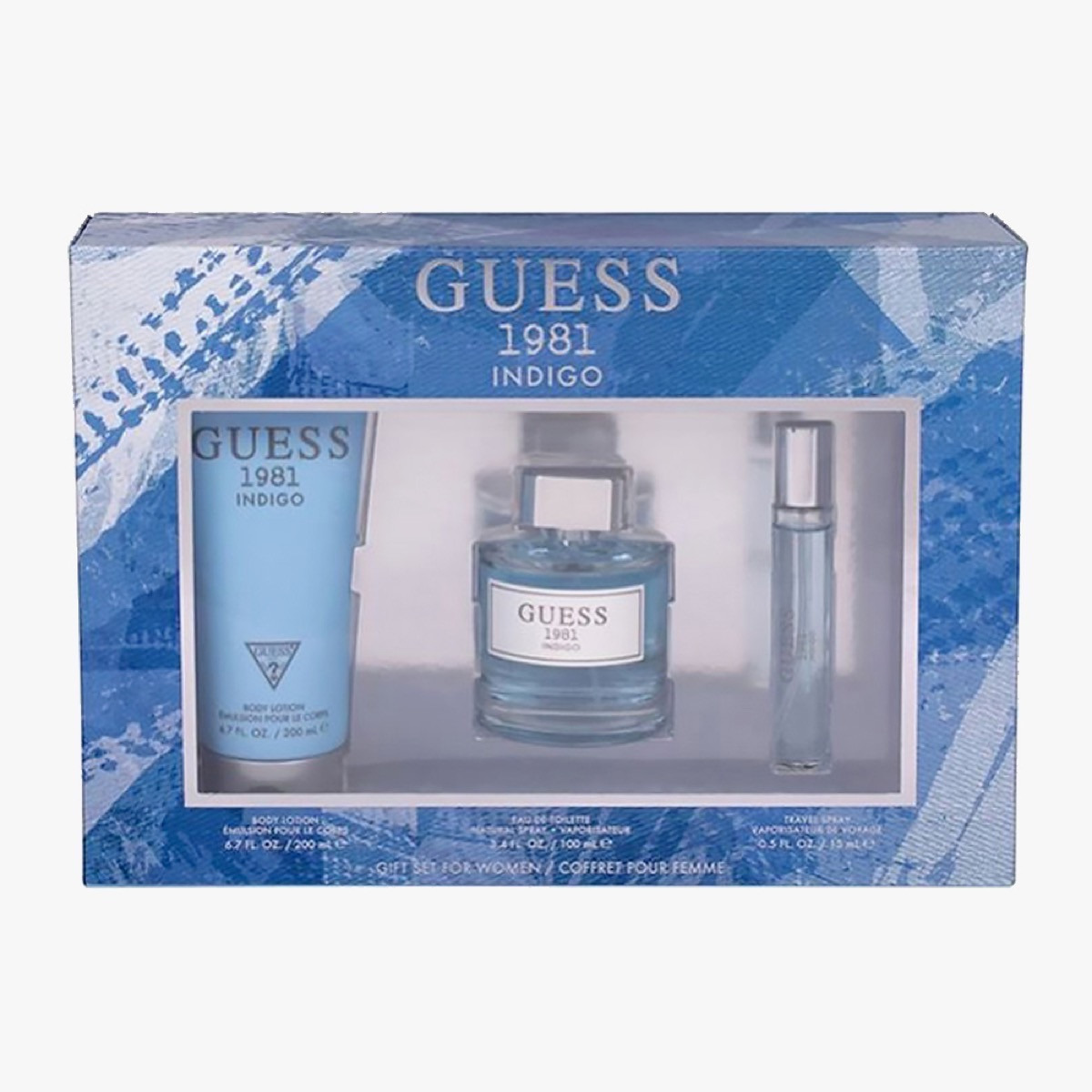 Buy Guess Women s 1981 Indigo 3 Piece Gift Set Online Centrepoint UAE