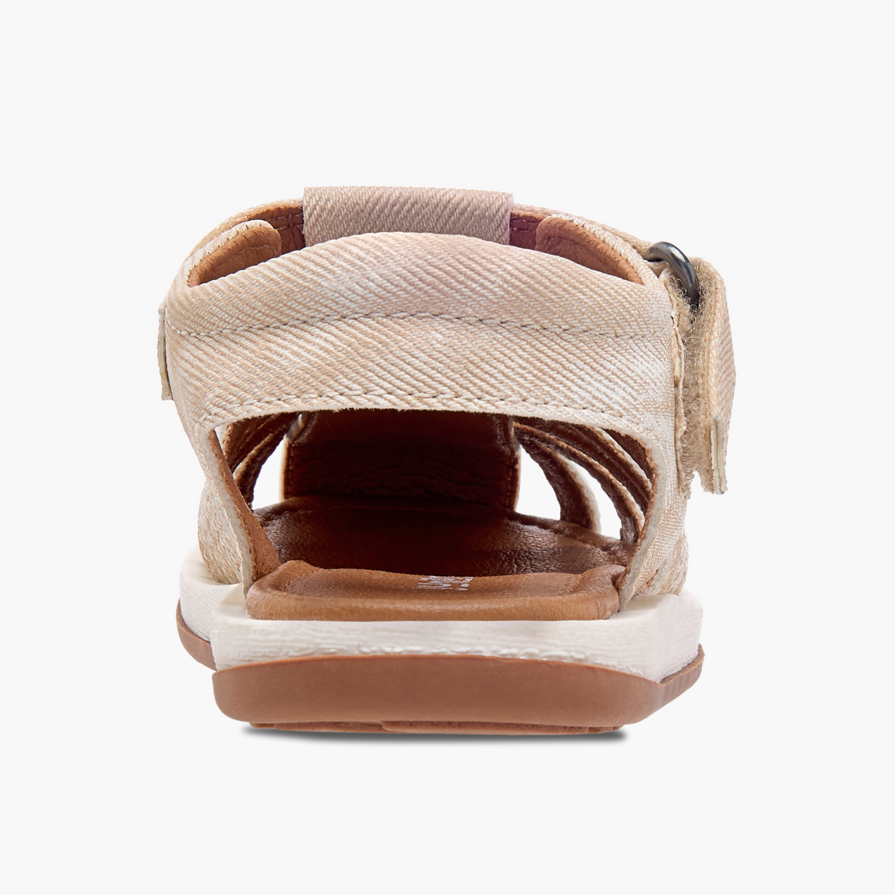 Juniors Textured Caged Sandals with Hook and Loop Closure-boys-shoes-sandals-image-4