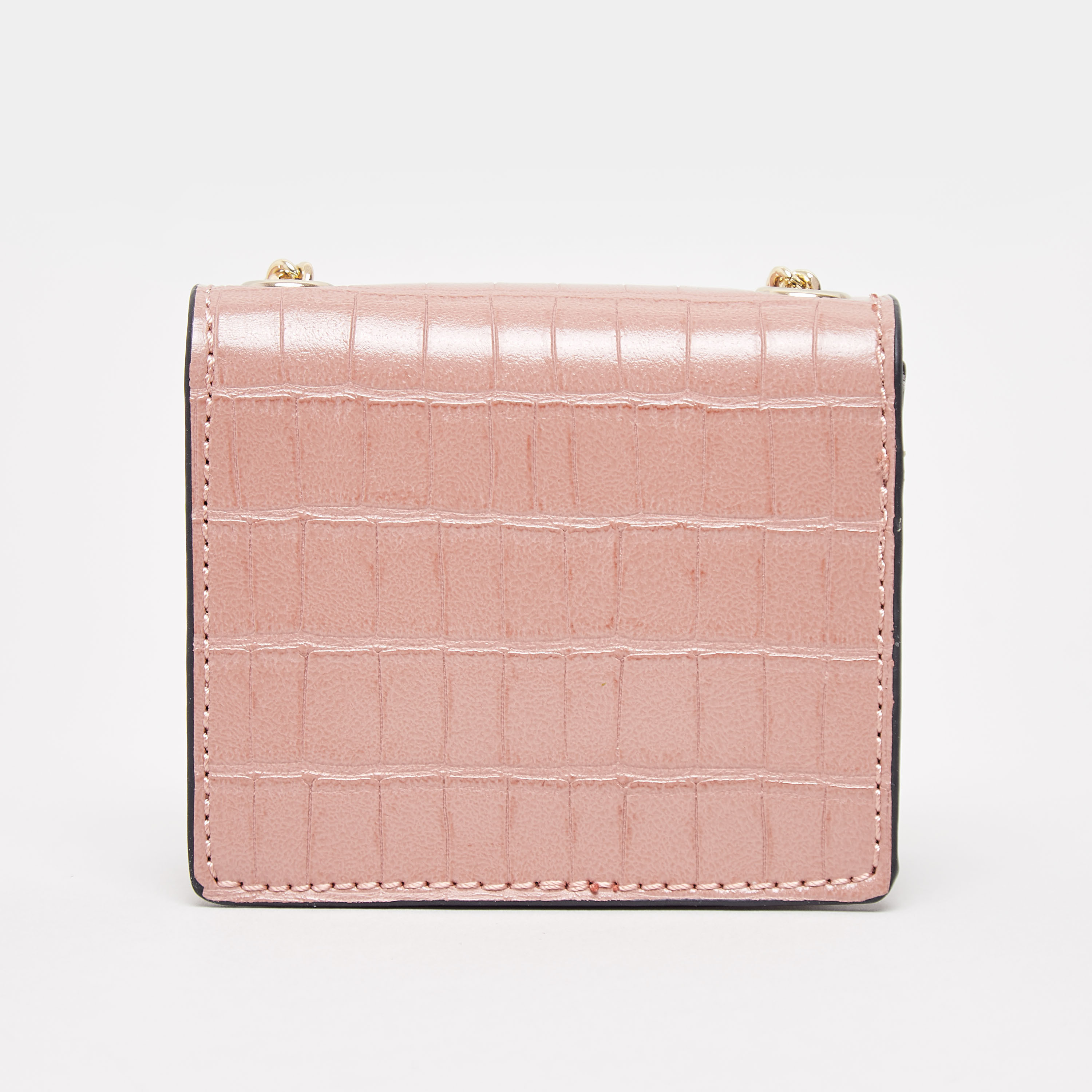 Chrisbella Crocodile Textured Crossbody Bag with Chain-Link Strap-women-bagsandwallets-handbags-image-3