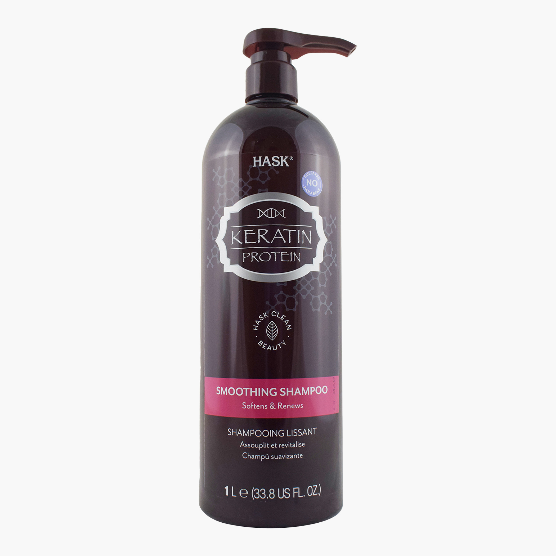 Hask Keratin Protein Smoothing Shampoo - 1 L-beautyandpersonalcare-hair-haircare-shampoos-image-1
