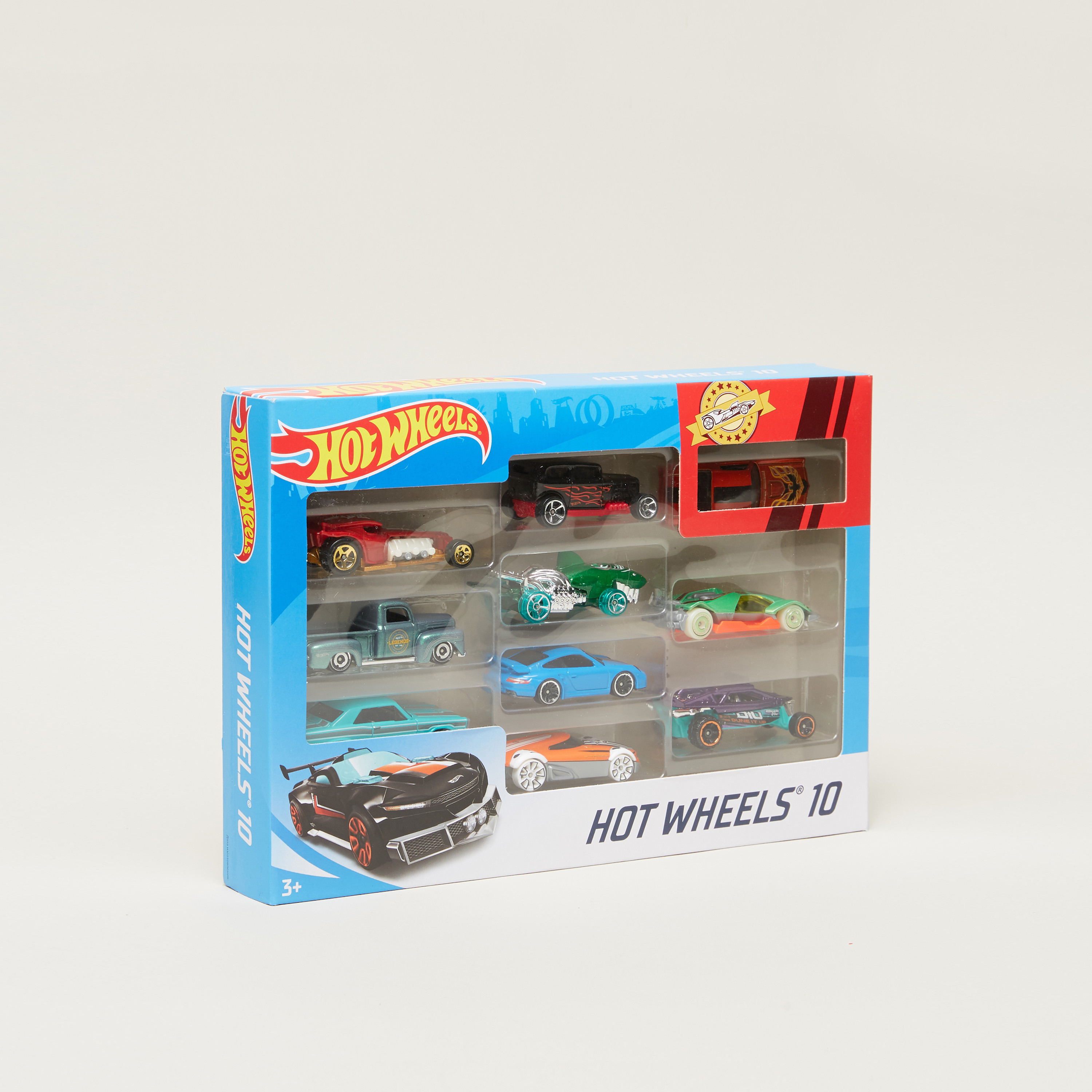 Hot Wheels Set of 10 1:64 Scale Toy Trucks and Cars for Kids and Collectors, Styles May Vary-toys-playvehicles-cars-image-1