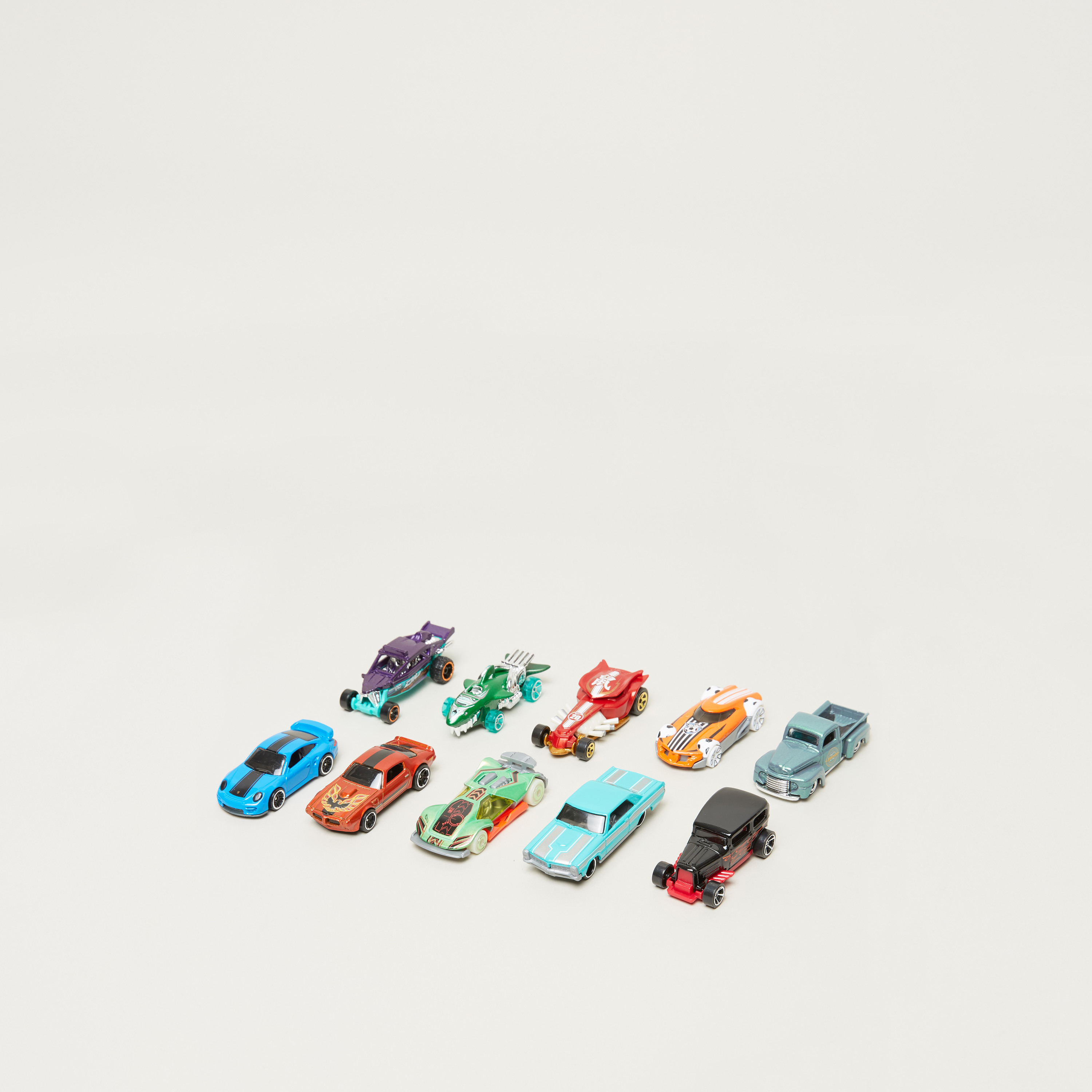 Hot Wheels Set of 10 1:64 Scale Toy Trucks and Cars for Kids and Collectors, Styles May Vary-toys-playvehicles-cars-image-2