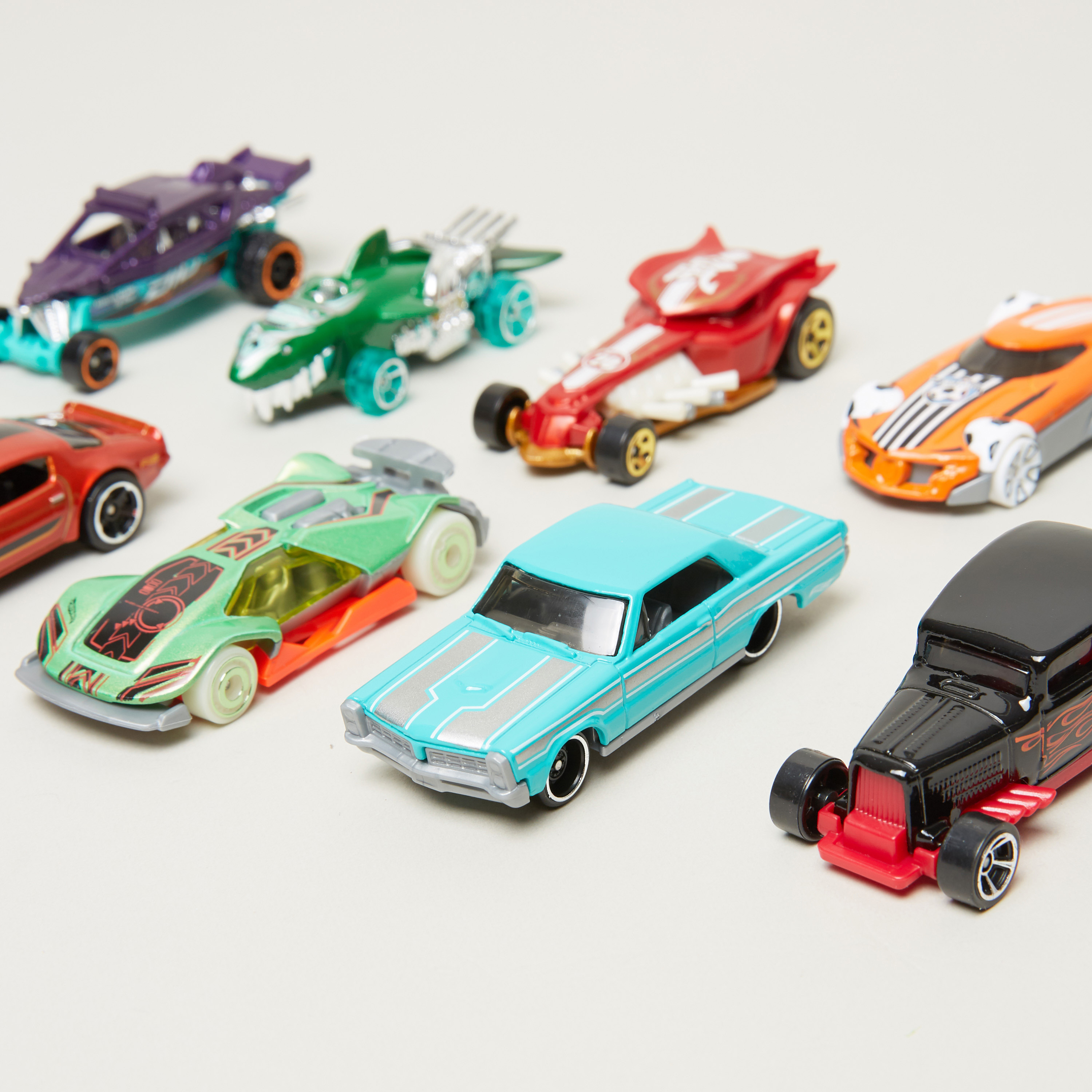 Hot Wheels Set of 10 1:64 Scale Toy Trucks and Cars for Kids and Collectors, Styles May Vary-toys-playvehicles-cars-image-3