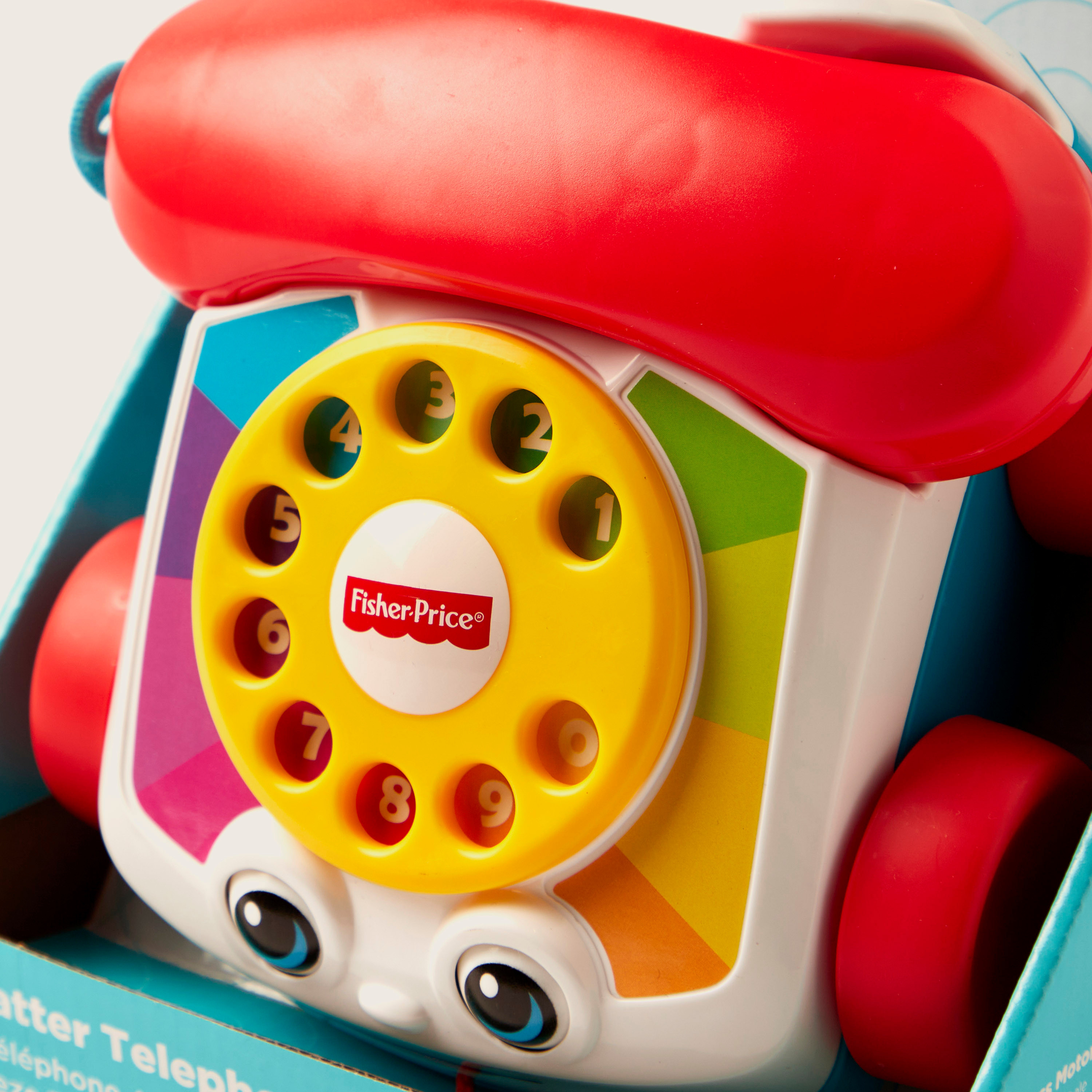Fisher-Price Toddler Pull Toy Chatter Telephone with Rotary Dial and Wheels for Walking Play-toys-babyandtoddlertoys-lightsandmusicaltoys-image-3