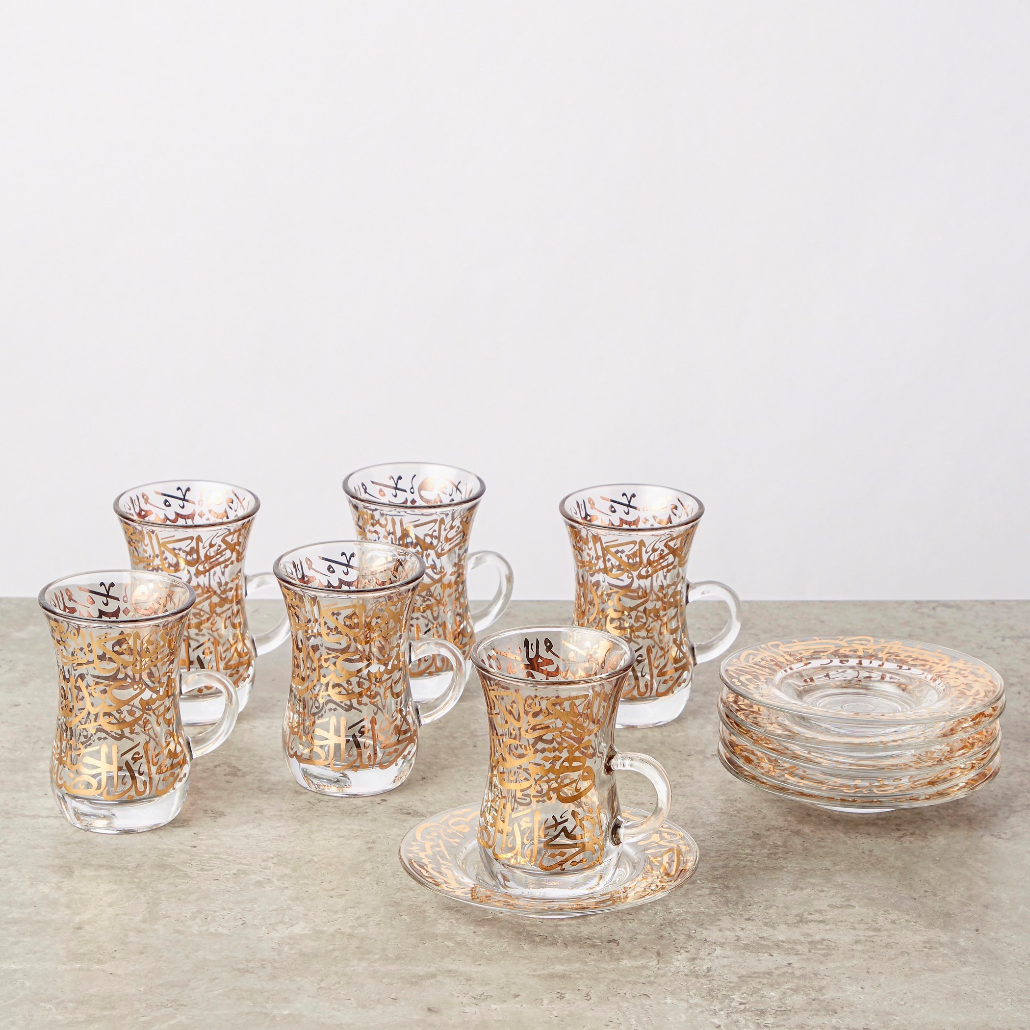 Dimlaj 12-Piece Tea Glass and Saucer Set-household-dining-teaandcoffee-teaandcoffeesets-image-3