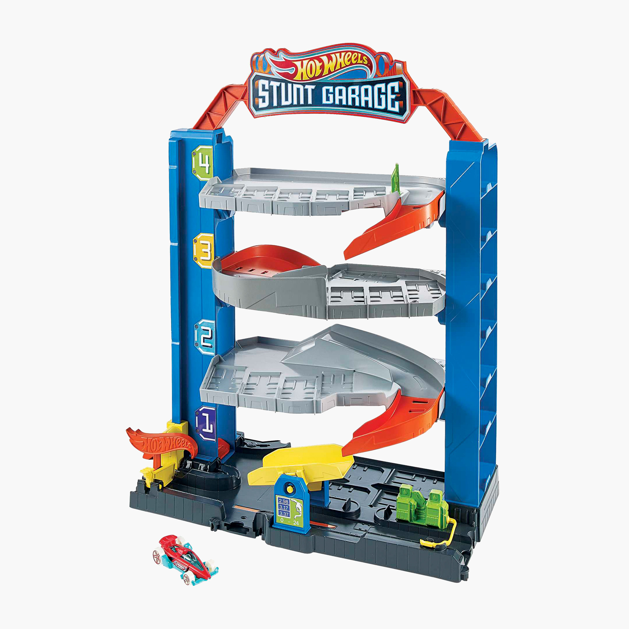 مجموعة لعب سيتي ستانت جراج من هوت ويلز-toys-playvehicles-vehicleplaysets-image-6