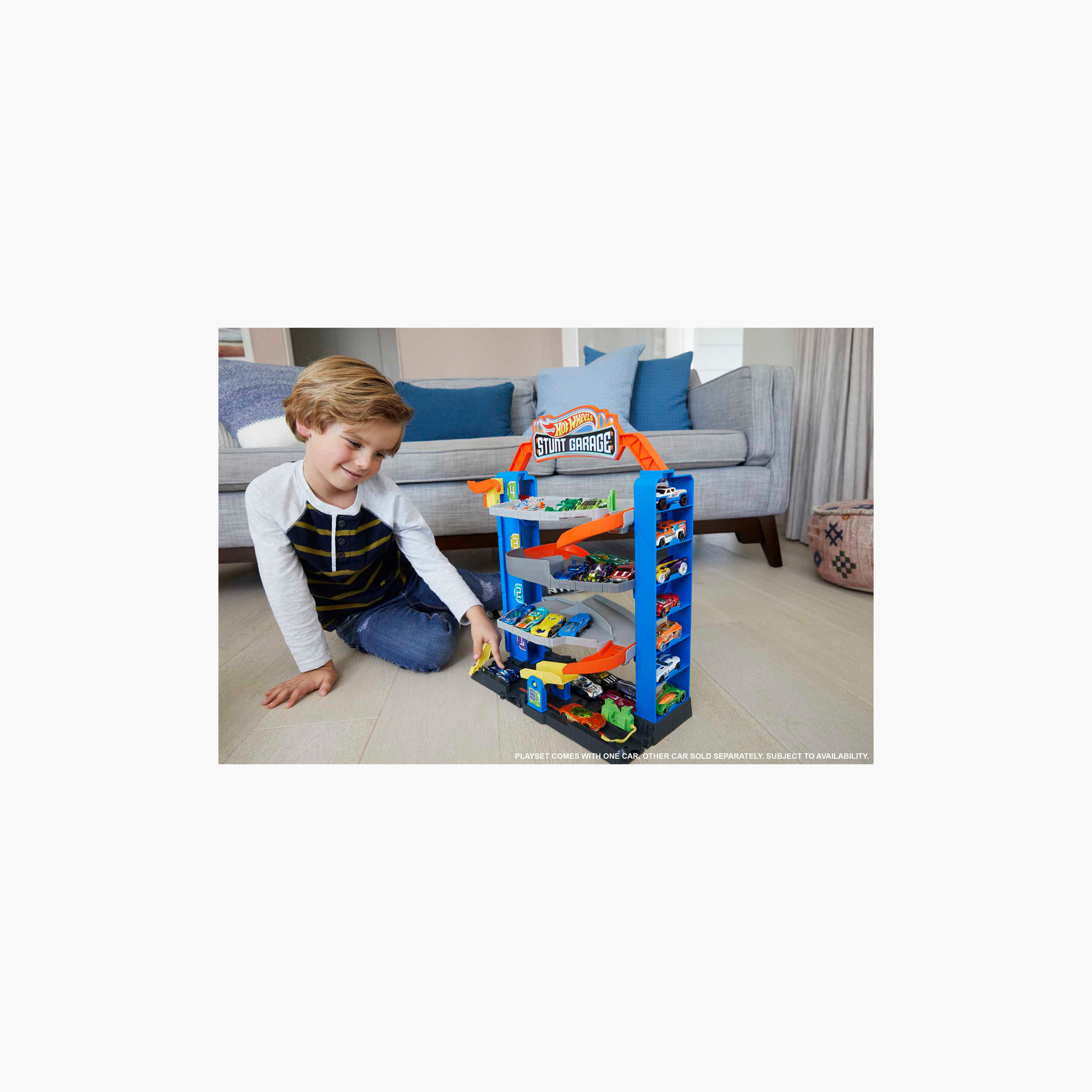 مجموعة لعب سيتي ستانت جراج من هوت ويلز-toys-playvehicles-vehicleplaysets-image-5