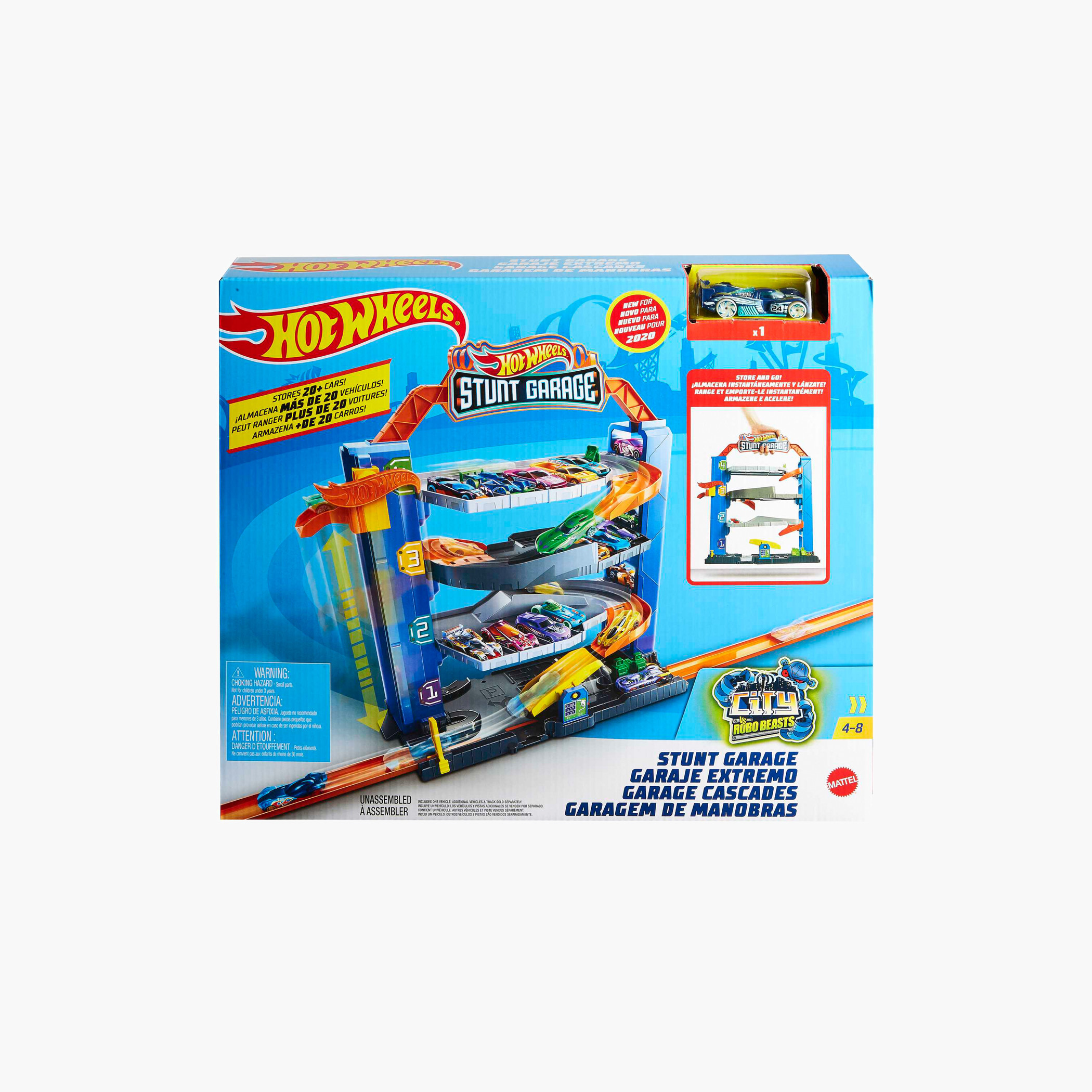 مجموعة لعب سيتي ستانت جراج من هوت ويلز-toys-playvehicles-vehicleplaysets-image-1