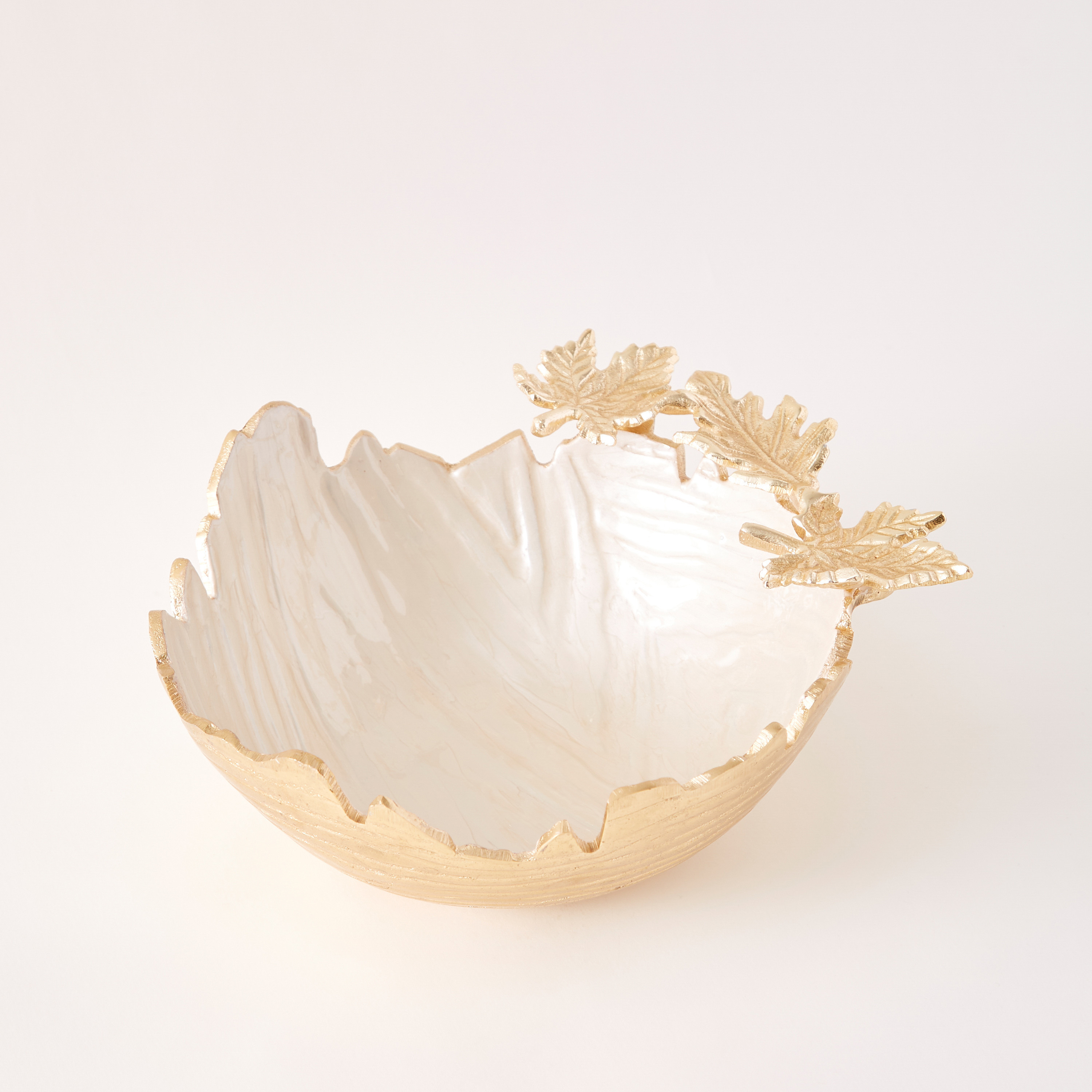 Autumn Leaf Enamel Round Bowl - 10 cms-household-dining-dinnerware-bowls-image-2