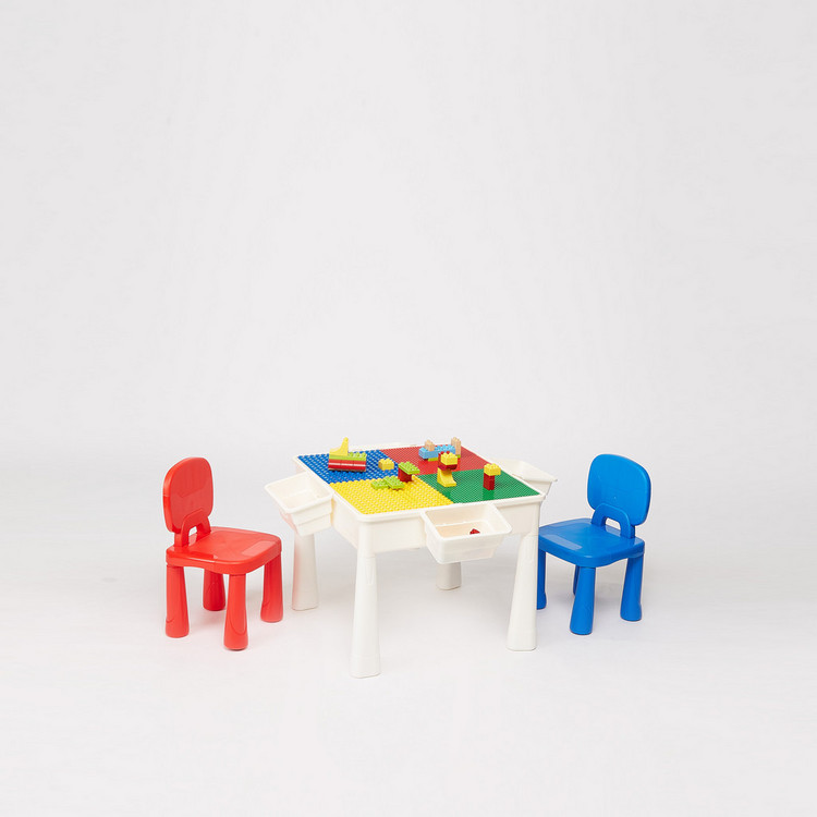 40-Piece Block Set with Table and 4 Storages