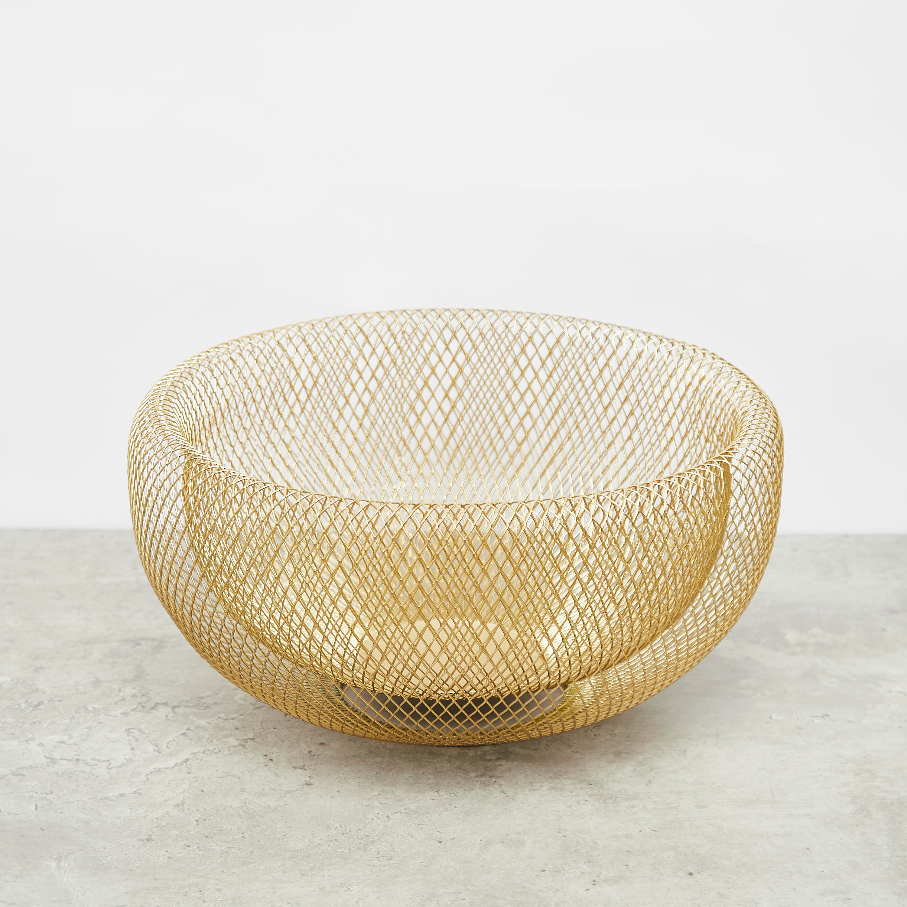 Metallic Toned Layered Basket-household-decor-vasesandbowls-image-1