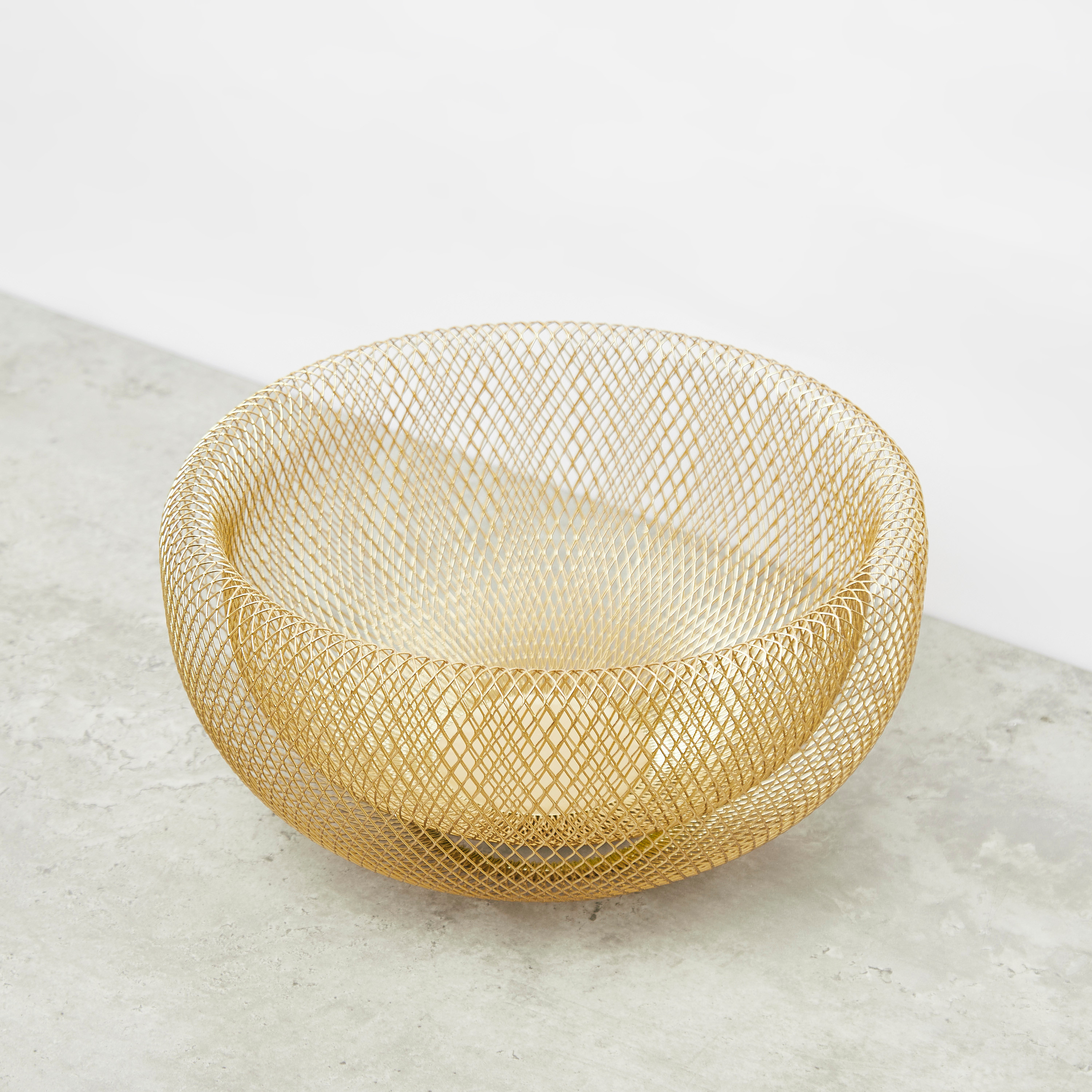 Metallic Toned Layered Basket-household-decor-vasesandbowls-image-2