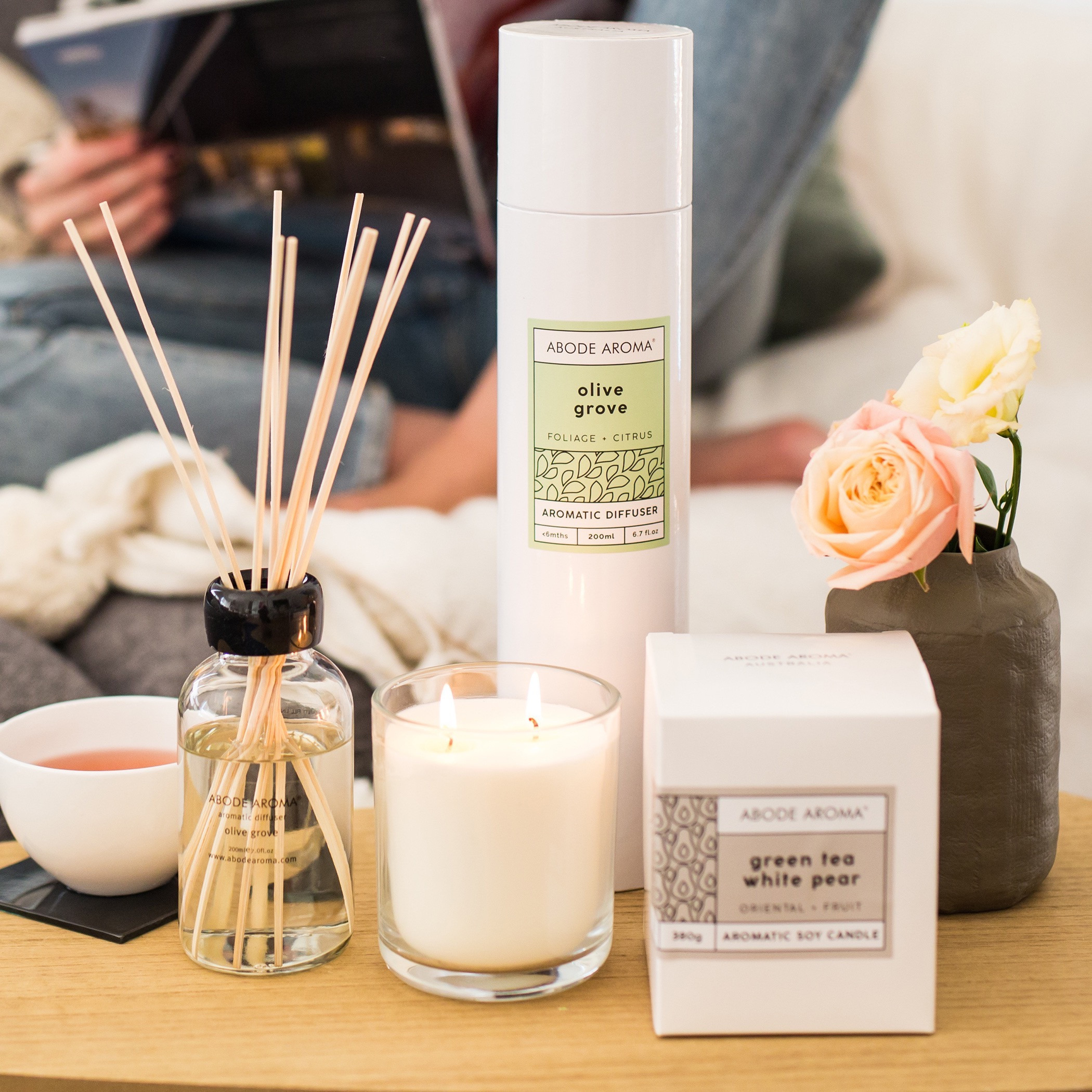 ABODE AROMA Olive Grove Reed Diffuser - 200 ml-household-appliances-homeappliances-diffusers-image-2