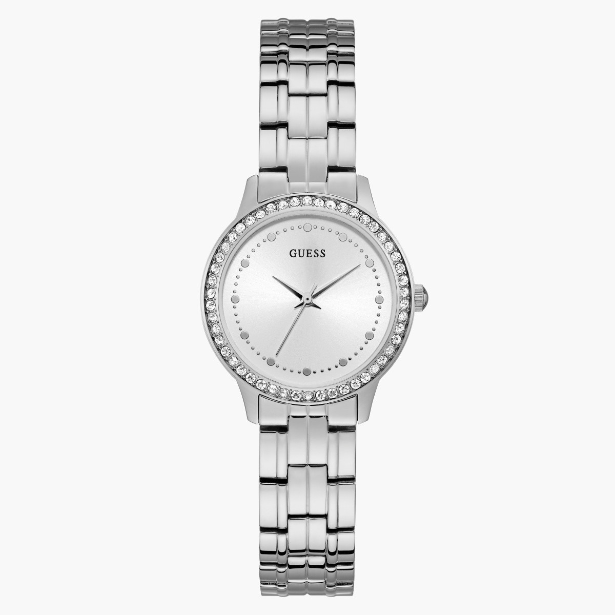 Guess Women Silver Strap with Silver Dial Analog Watch - W1209L1-women-watchesandjewellery-watches-image-1