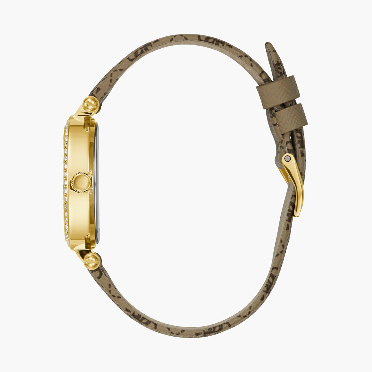 Guess Women Brown Strap with Gold Dial Analog Watch - W1230L2-women-watchesandjewellery-watches-image-2