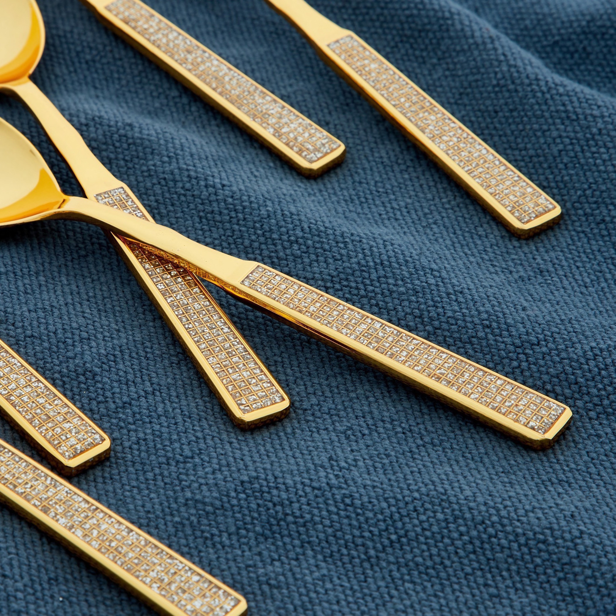 Adora Crystal Studded Metallic Spoon - Set of 6-household-decor-boxesandtrays-image-4