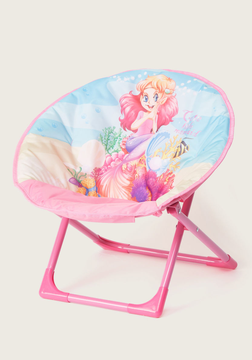 Juniors Mermaid Print Moon Chair-Chairs and Tables-image-0