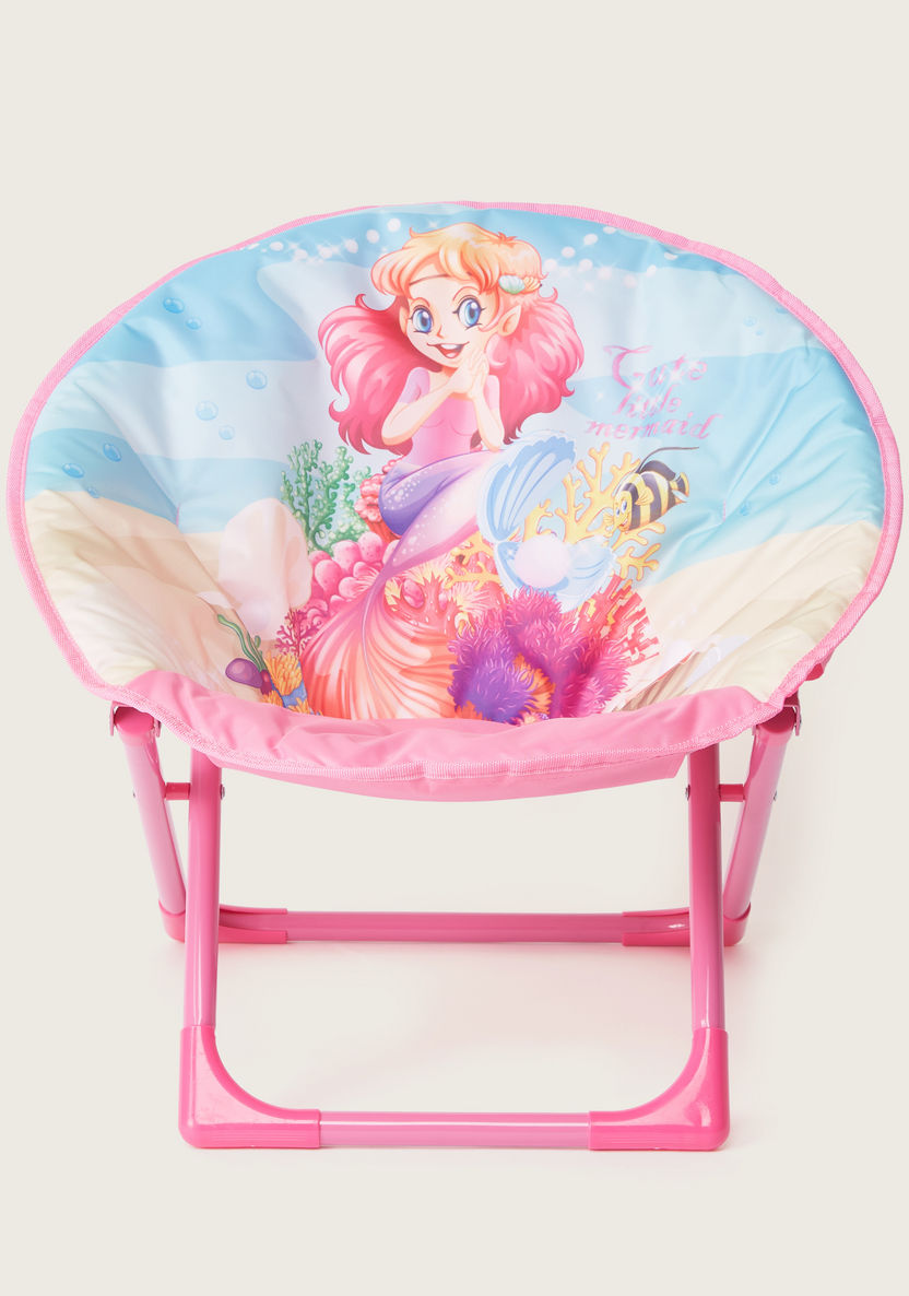Juniors Mermaid Print Moon Chair-Chairs and Tables-image-1