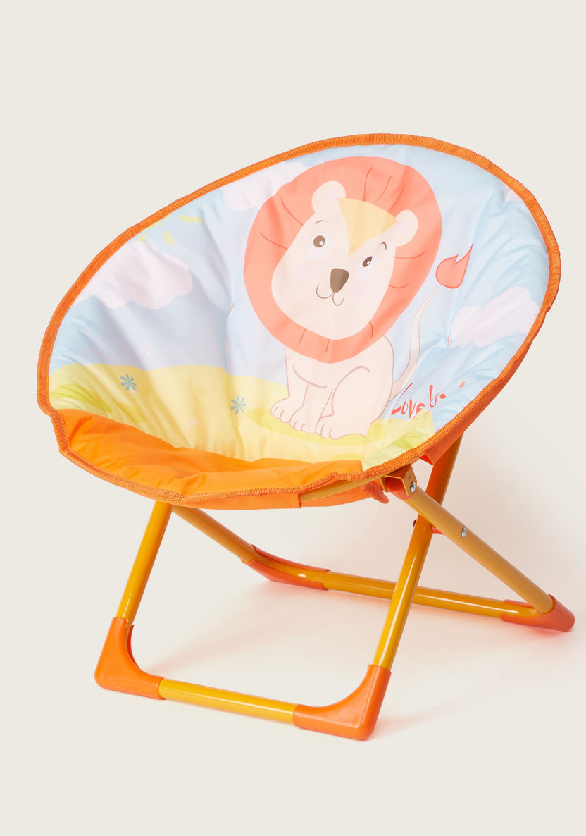 Juniors Lion Print Moon Chair-Chairs and Tables-image-0