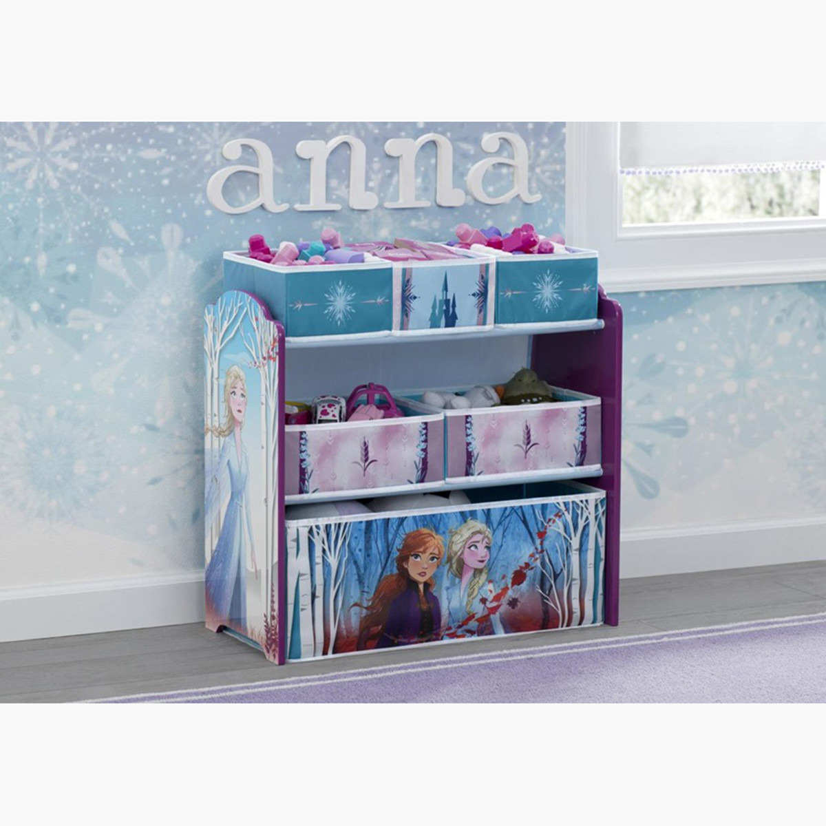 Disney multi bin store toy organizer