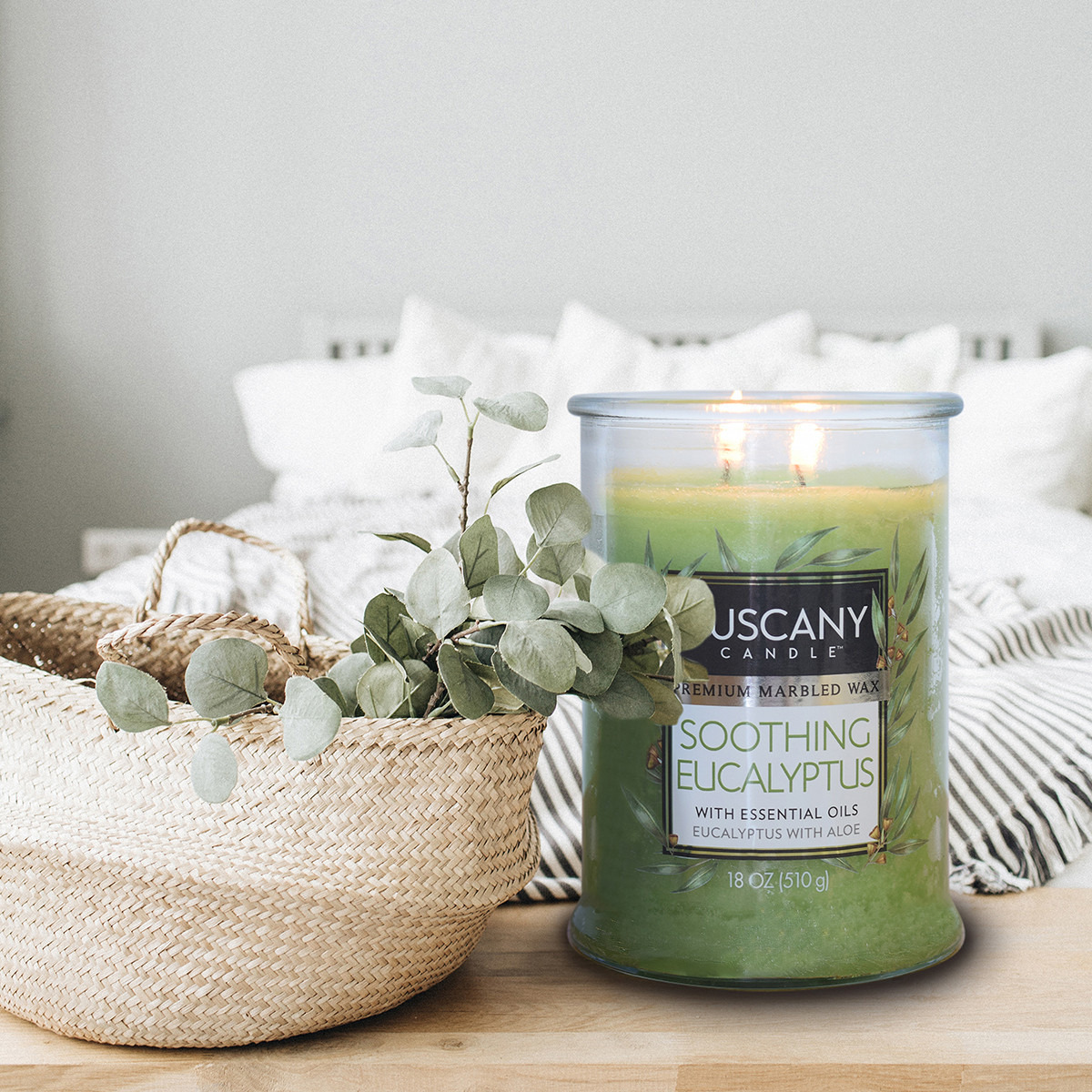 جرة شموع توسكانا برائحة الأوكالبتوس المعطرة - 510 جرام-household-homefragrance-candles-image-2