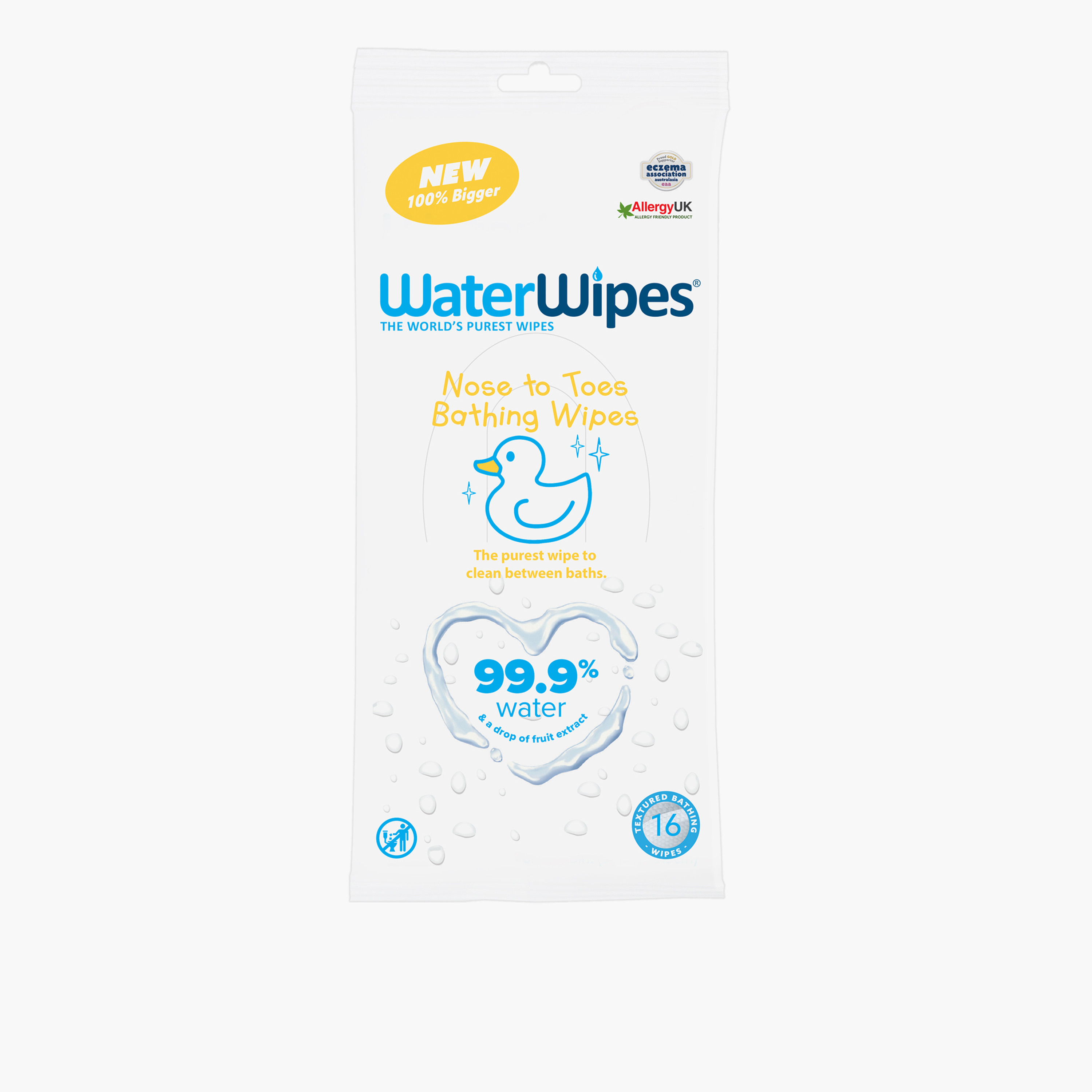 WaterWipes Noes to Toes Wipes 16 Sheets-baby-bathandcare-wipes-image-1