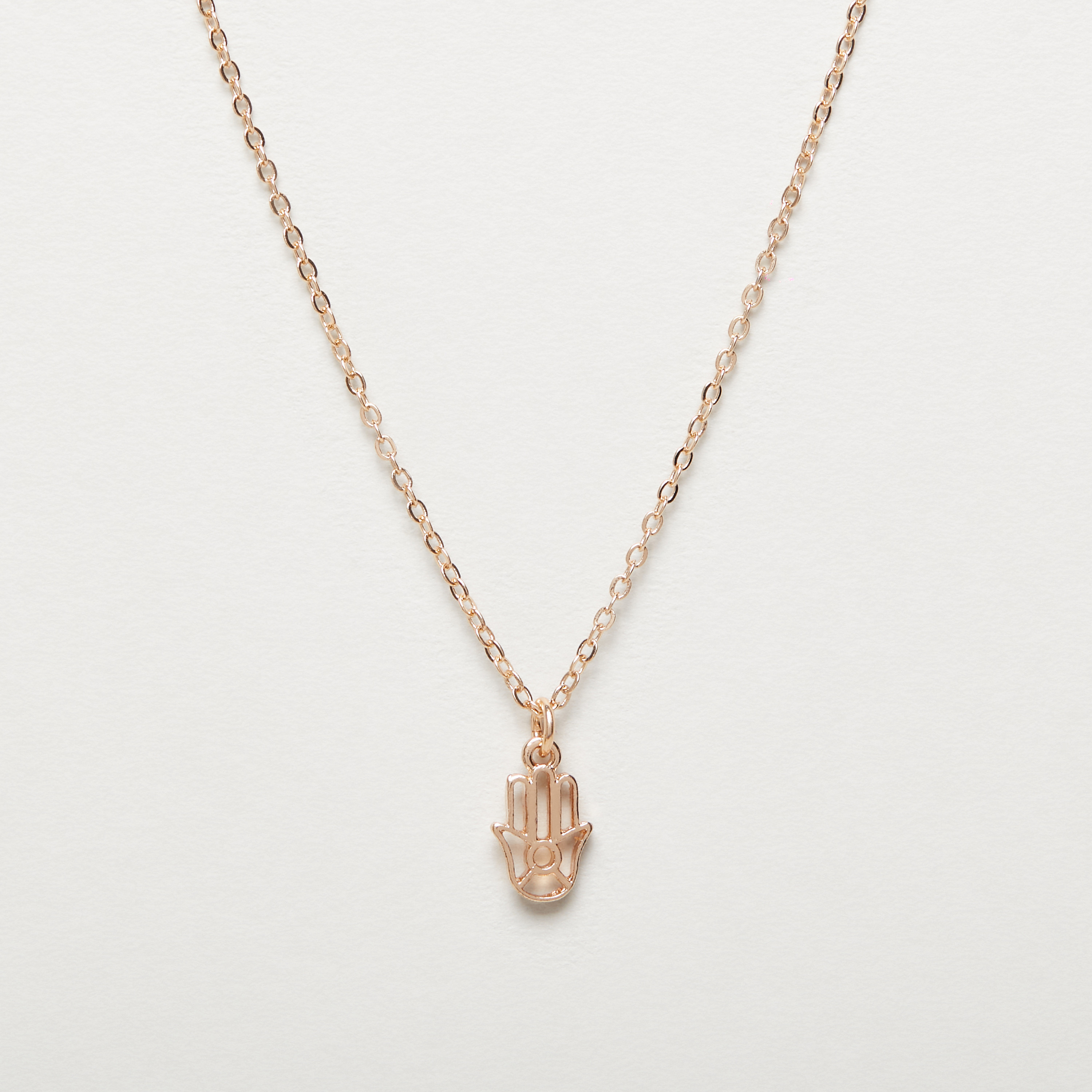 Single Chain Necklace with Hamsa Hand Pendant-women-watchesandjewellery-jewellery-necklacesandpendants-image-1