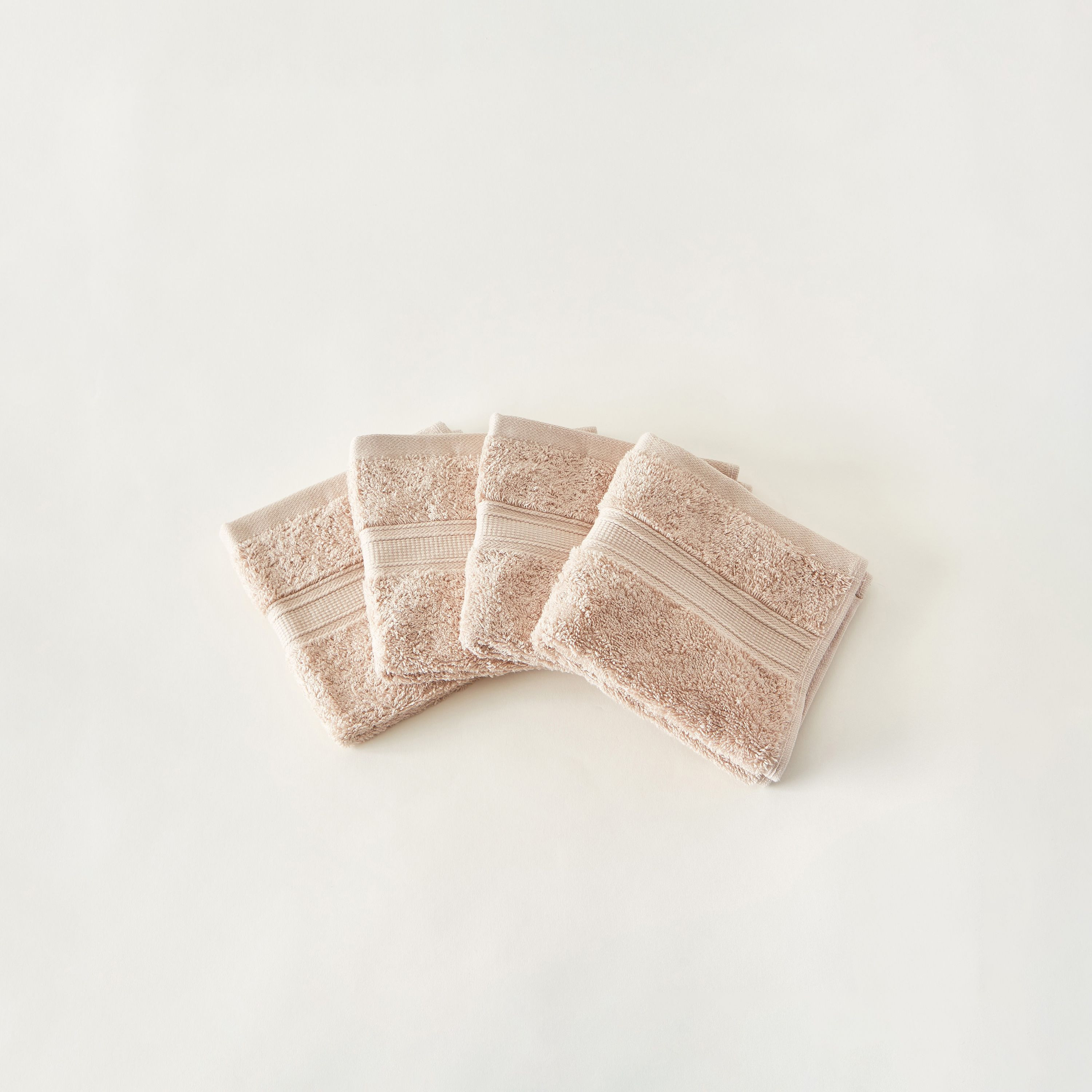 Egyptian Textured 4-Piece Face Towel Set - 30x30 cms-household-bathandlaundry-bathlinen-towels-image-2