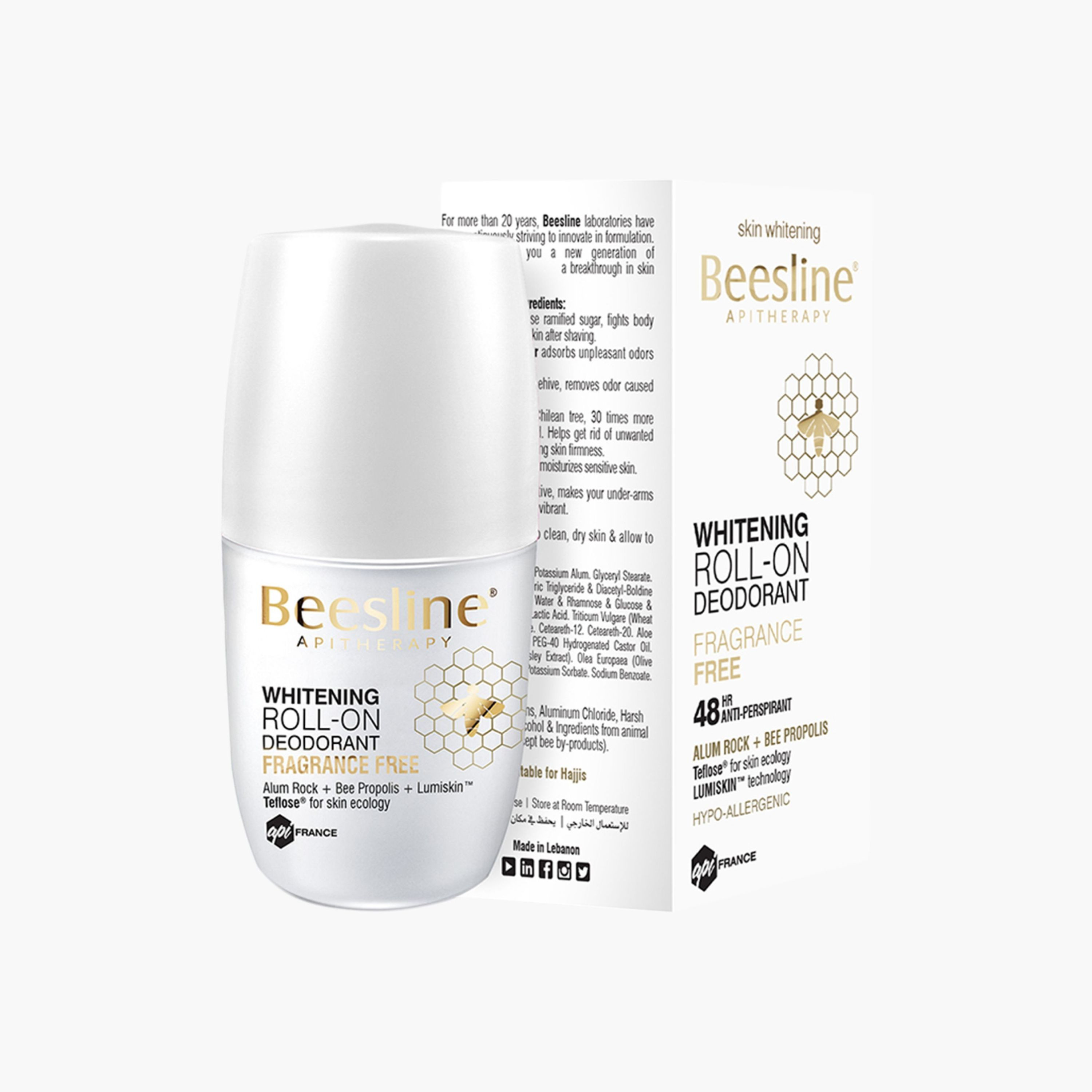 Beesline Whitening Roll-On Fragrance Free Deodorant - 50 ml-beautyandpersonalcare-fragrance-women-image-1
