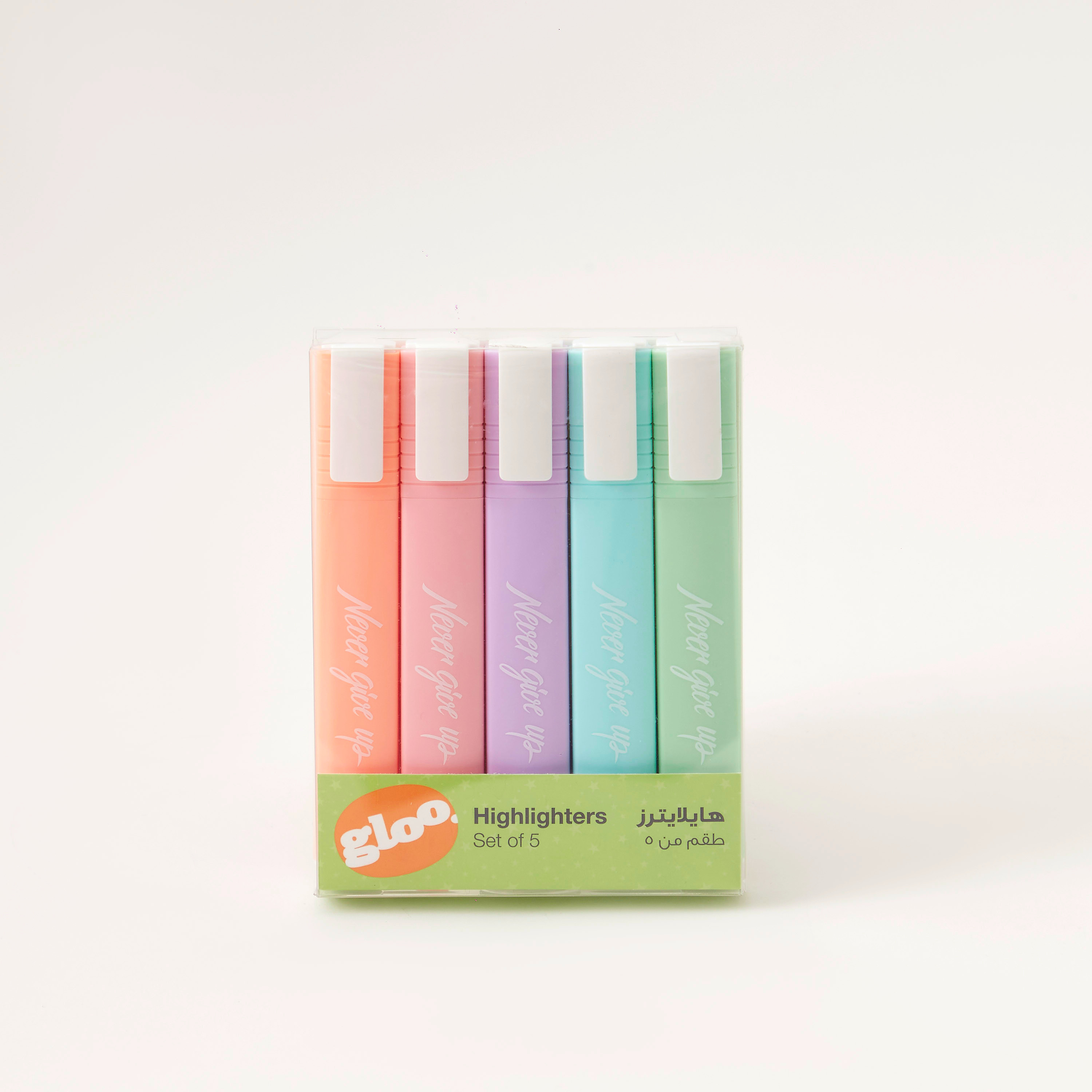 Solid Rectangular Highlighter - Set of 5-school-stationery-pensandpencils-image-1