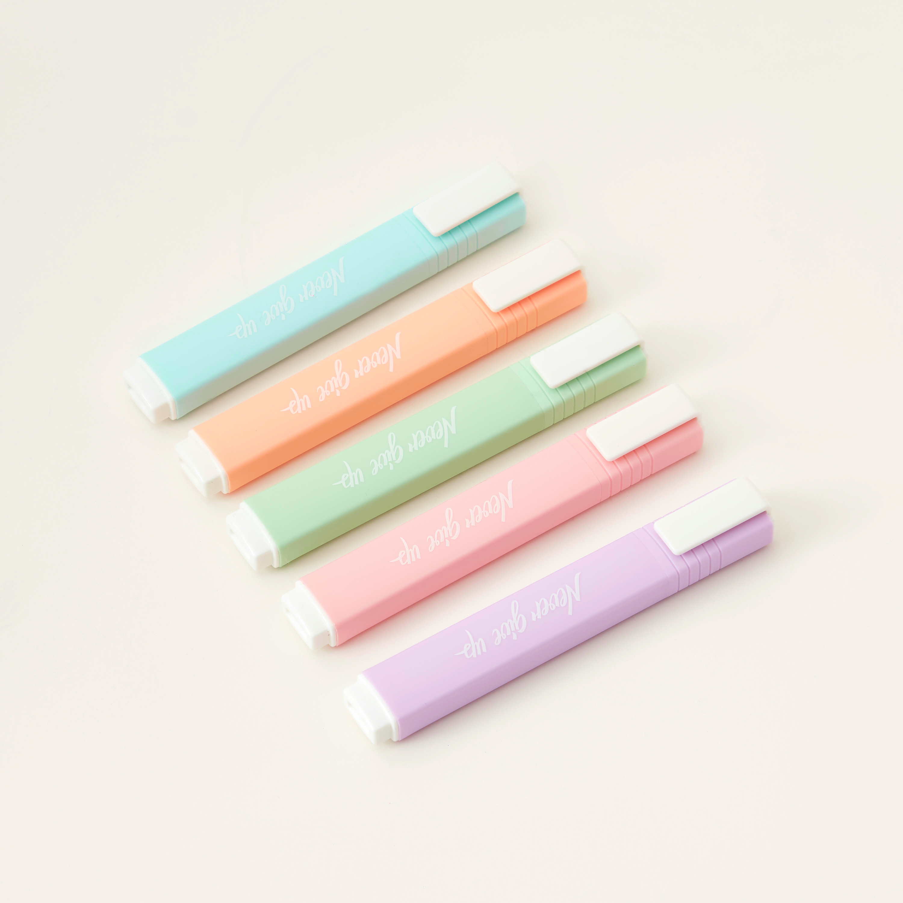 Solid Rectangular Highlighter - Set of 5-school-stationery-pensandpencils-image-2