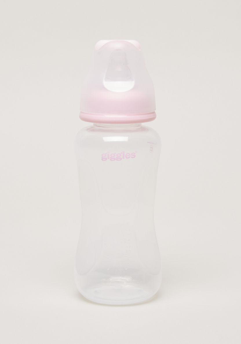 Giggles Printed Feeding Bottle with Cap - 240 ml-Bottles and Teats-image-0