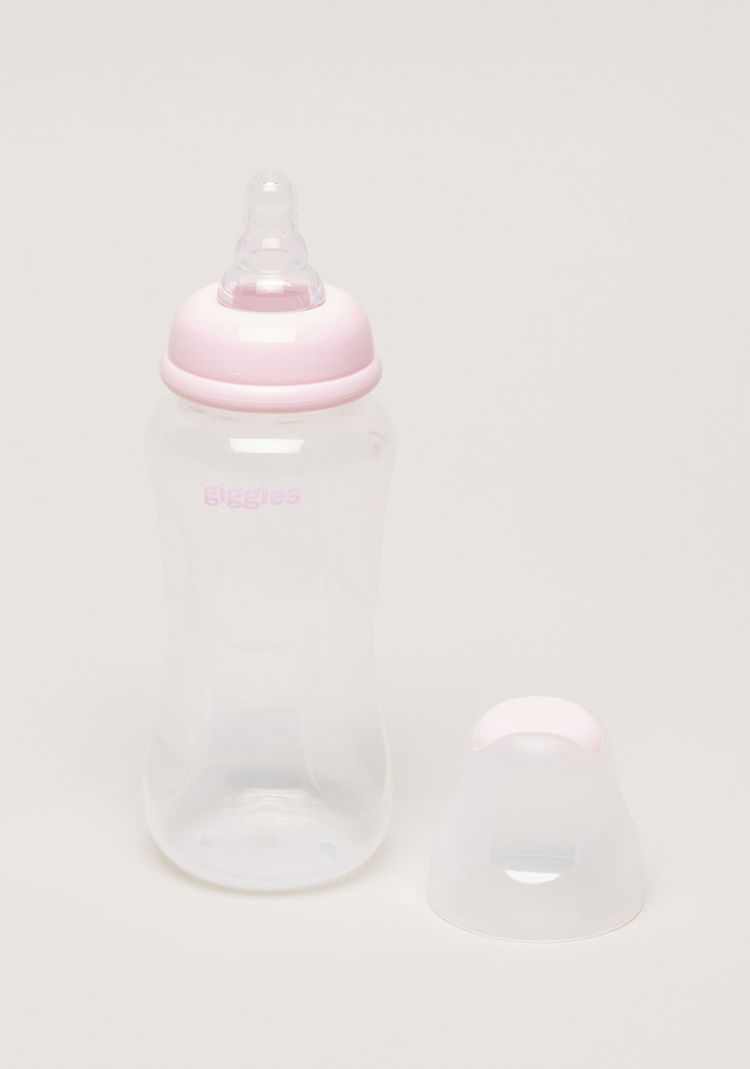 Giggles Printed Feeding Bottle with Cap - 240 ml-Bottles and Teats-image-1