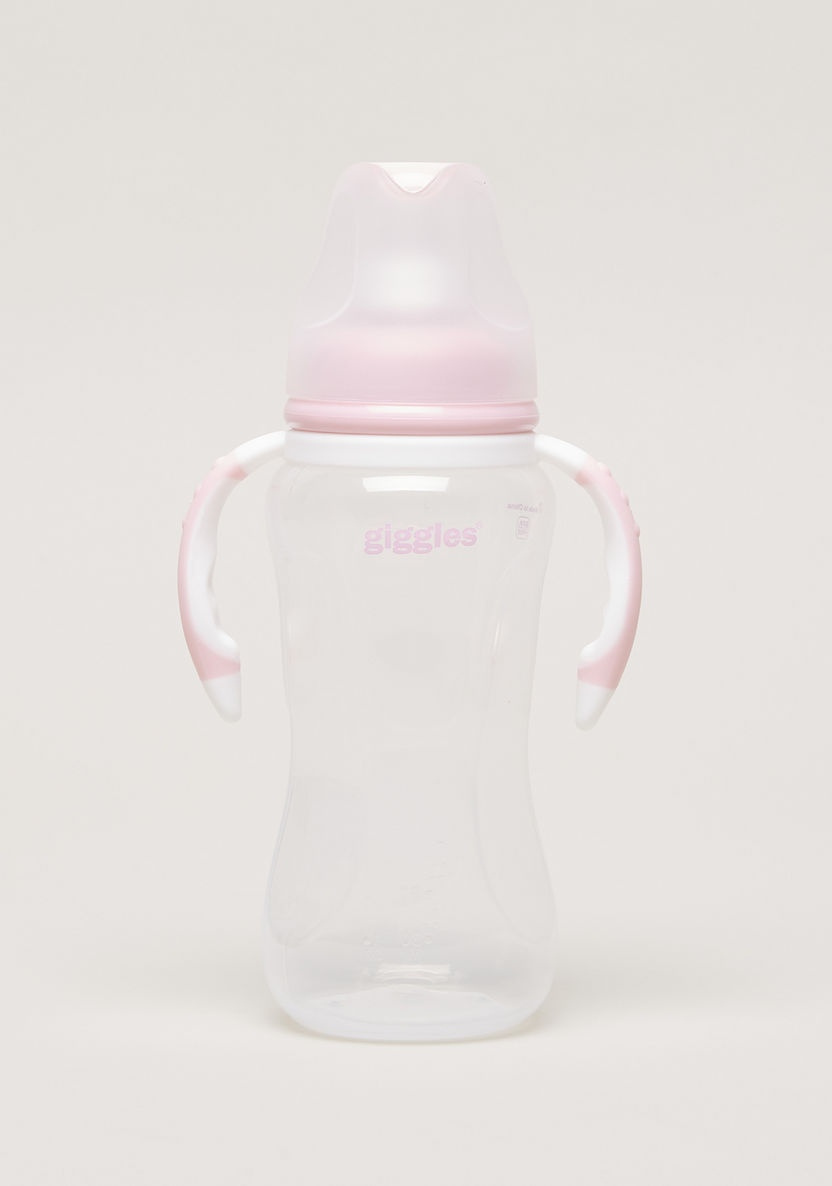 Giggles Printed Feeding Bottle with Handle - 240 ml-Bottles and Teats-image-0