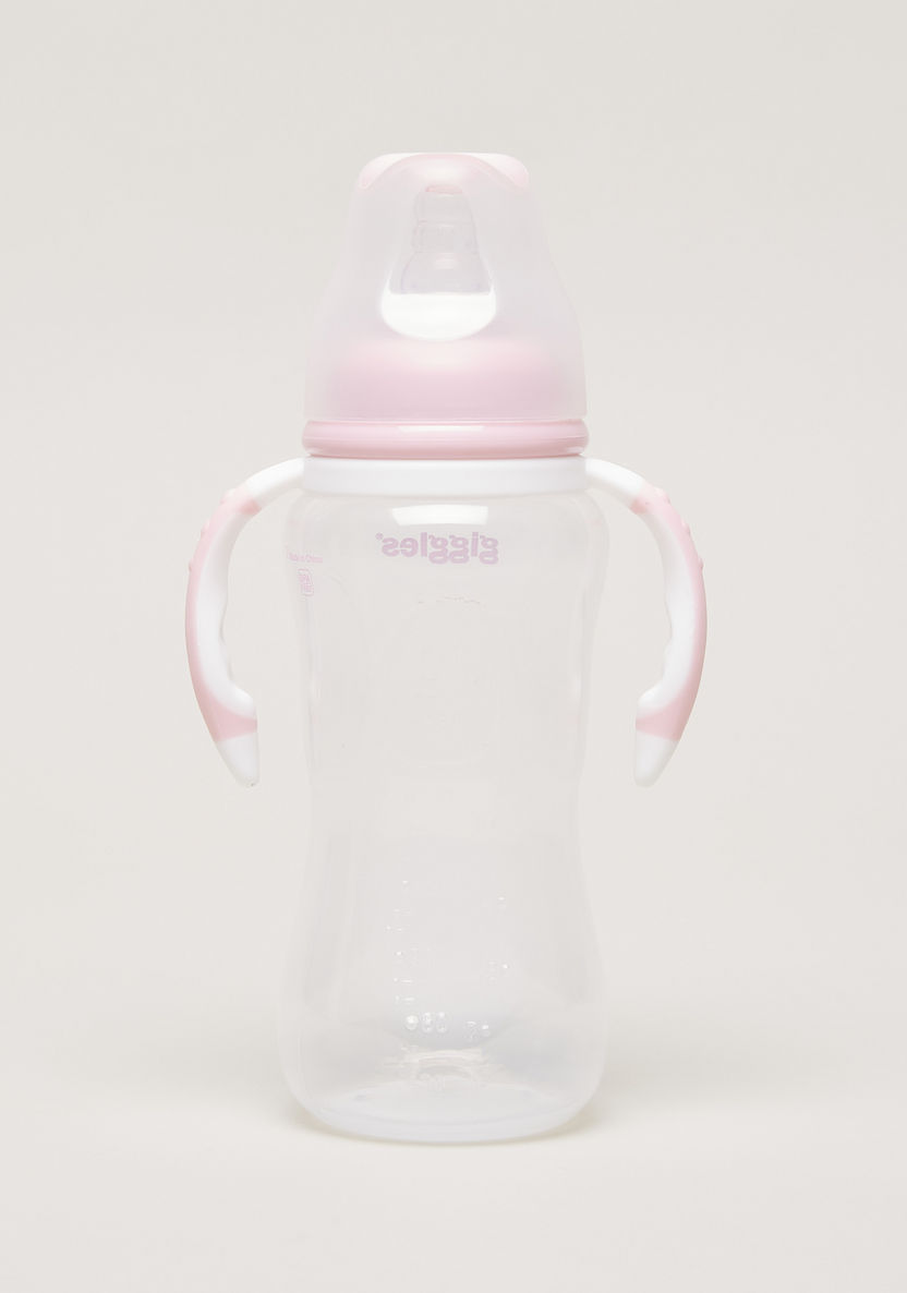 Giggles Printed Feeding Bottle with Handle - 240 ml-Bottles and Teats-image-3