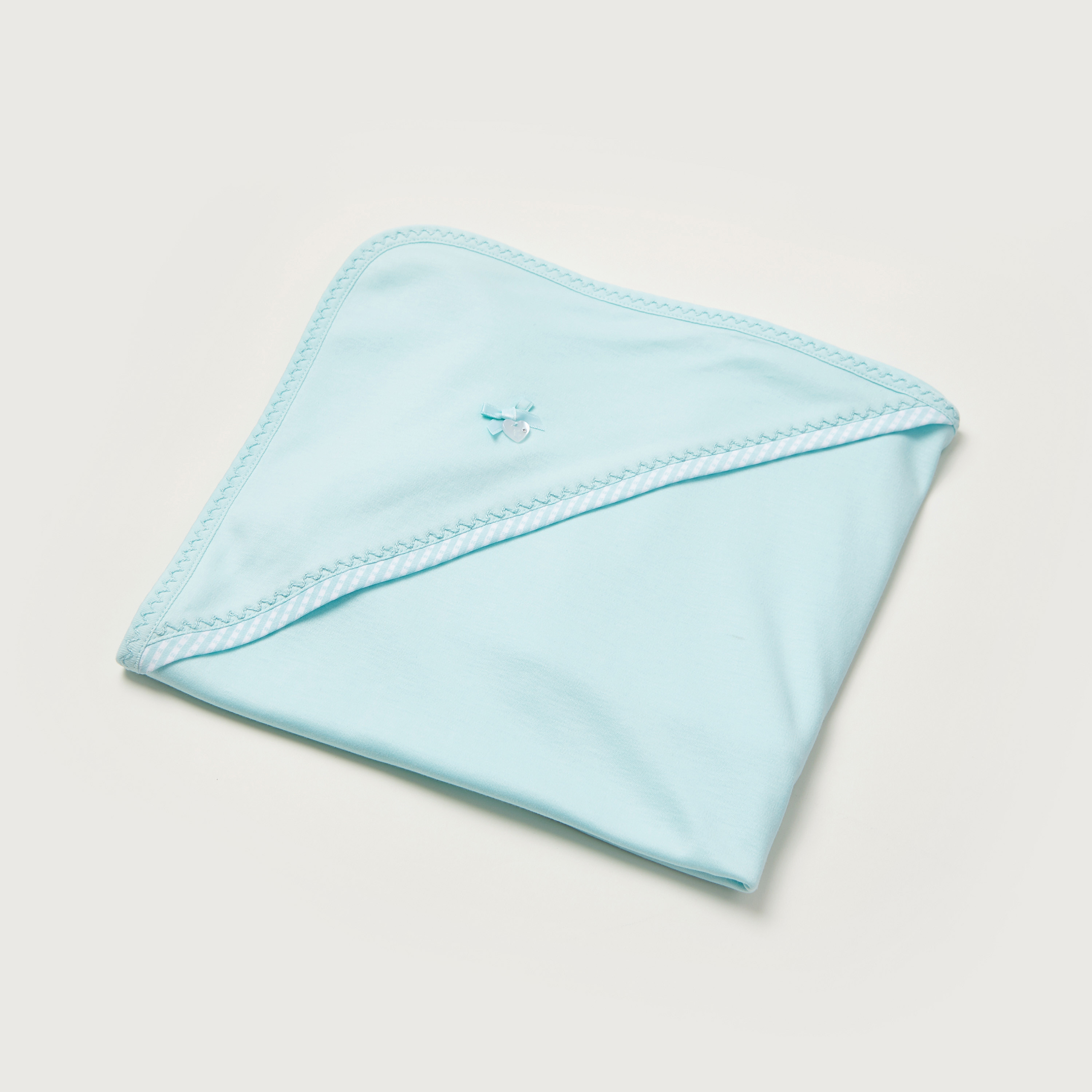 Giggles Solid Receiving Blanket with Hood - 80x80 cms-baby-nursery-blanketsandswaddles-receivingblankets-image-1