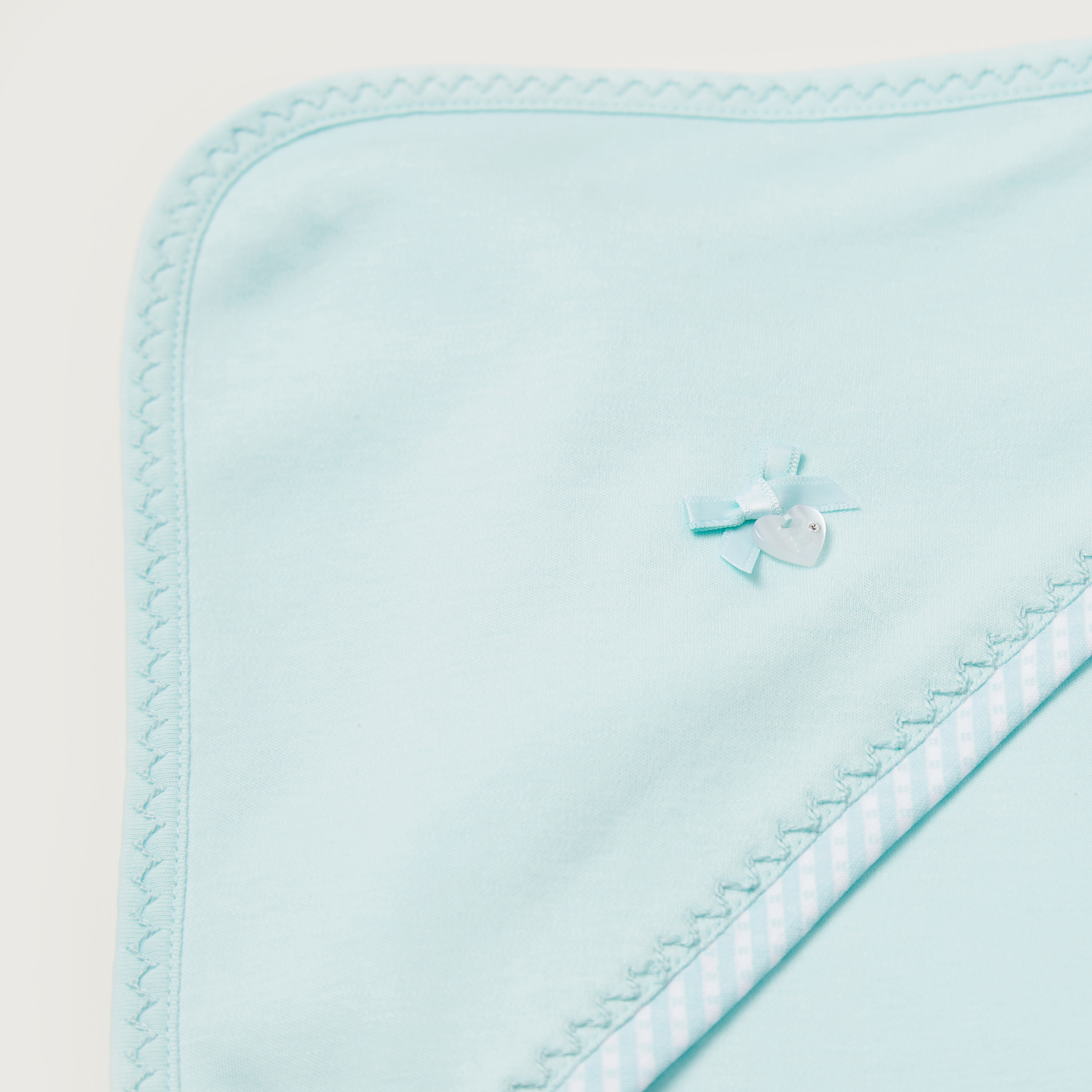 Giggles Solid Receiving Blanket with Hood - 80x80 cms-baby-nursery-blanketsandswaddles-receivingblankets-image-2