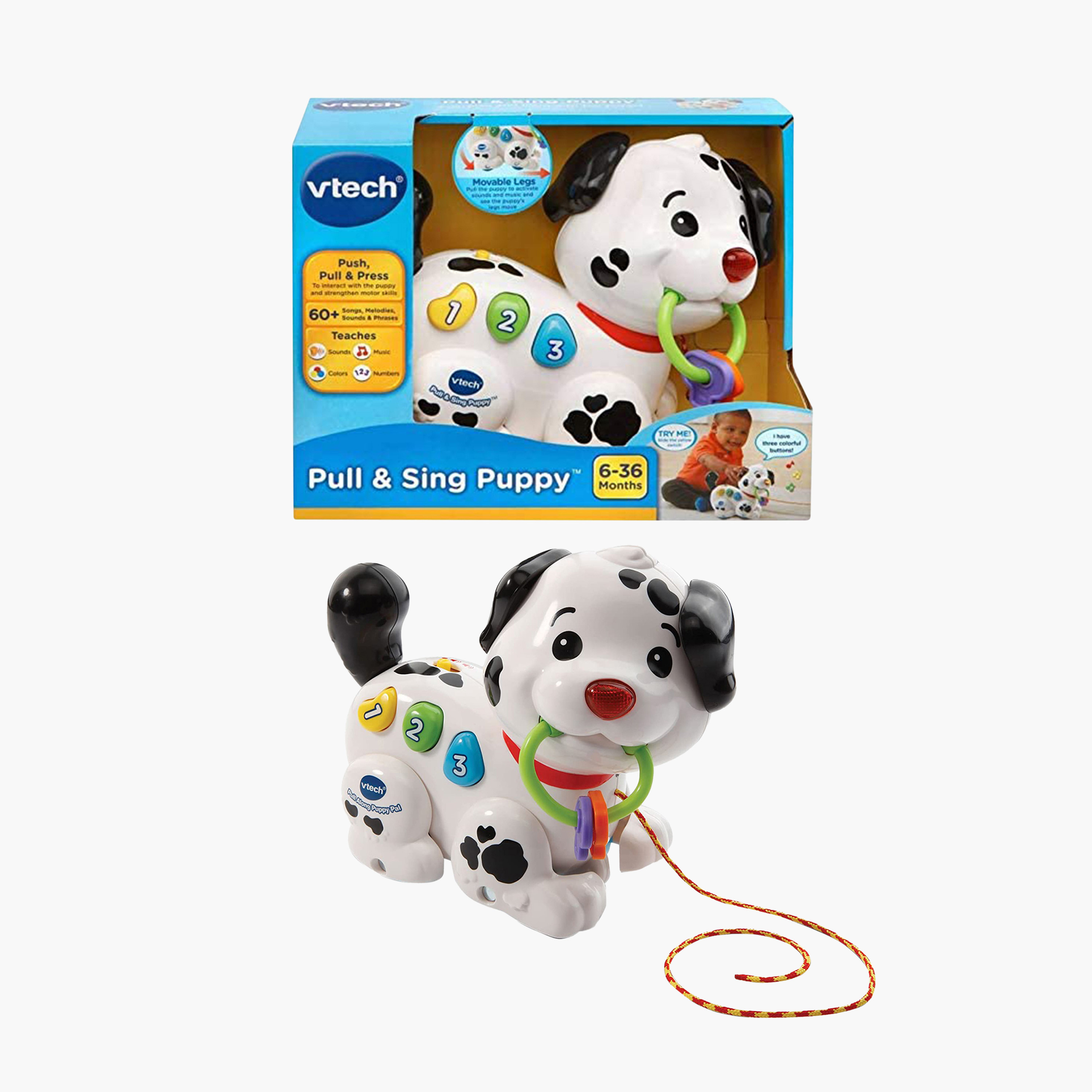 V-Tech Pull and Sing Puppy Toy-toys-babyandtoddlertoys-learningtoys-image-1