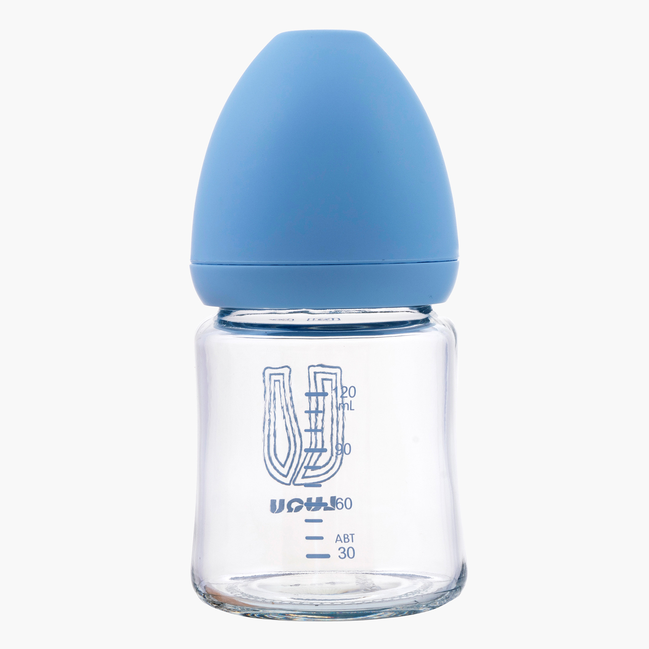 Luqu Glass Feeding Bottle - 120 ml-baby-feeding-feedingbottles-bottlesandteats-image-1