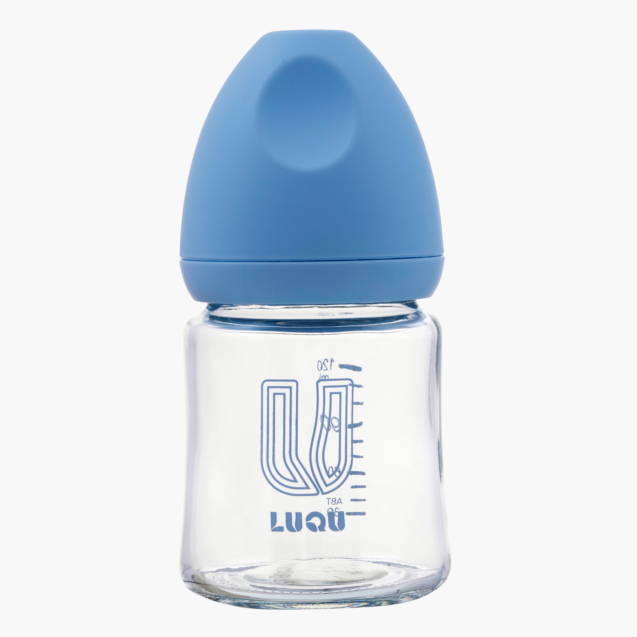 Luqu Glass Feeding Bottle - 120 ml-baby-feeding-feedingbottles-bottlesandteats-image-2