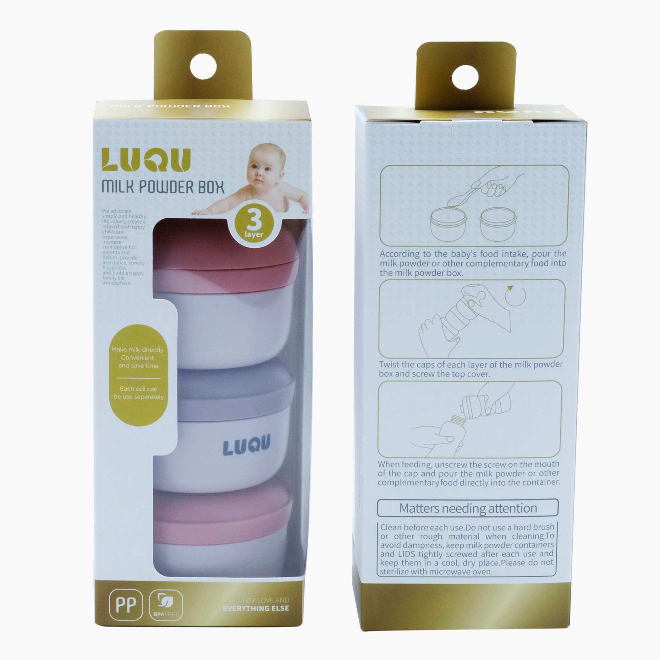 Luqu 3-Piece Milk Powder Container Set-baby-feeding-accessories-image-2
