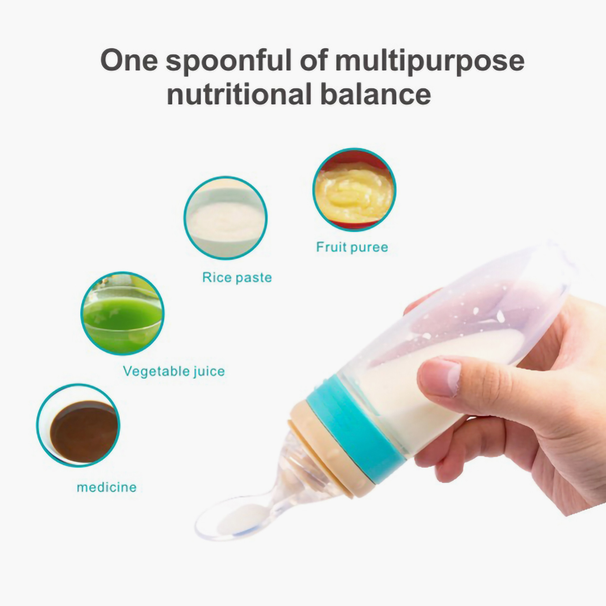 Luqu Silicon Gel Feeding Bottle Spoon-baby-feeding-mealtimeessentials-image-3