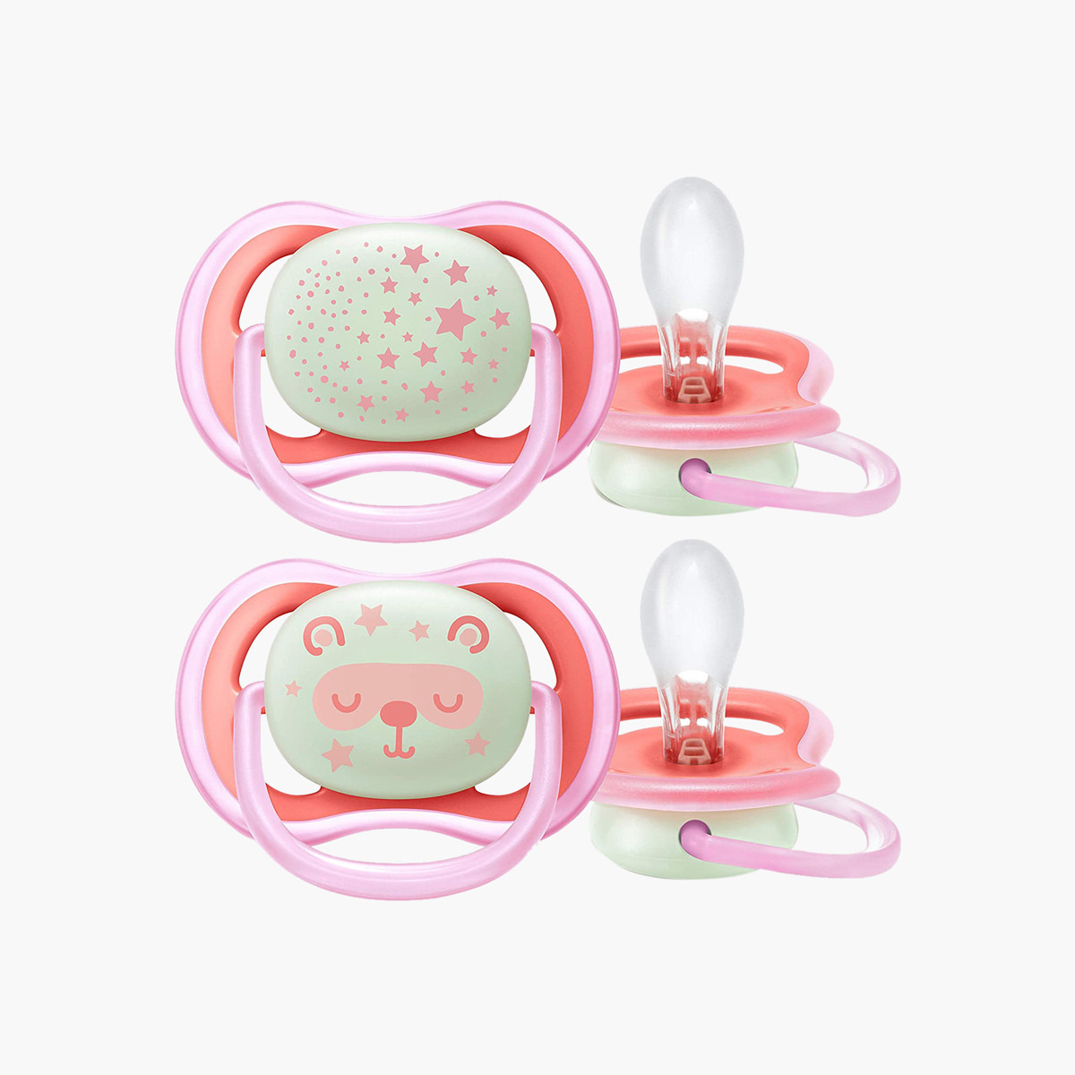 Philips Avent 2-Piece Ultra Air Night Soother Set - 6-18 Months-baby-feeding-pacifiers-image-1