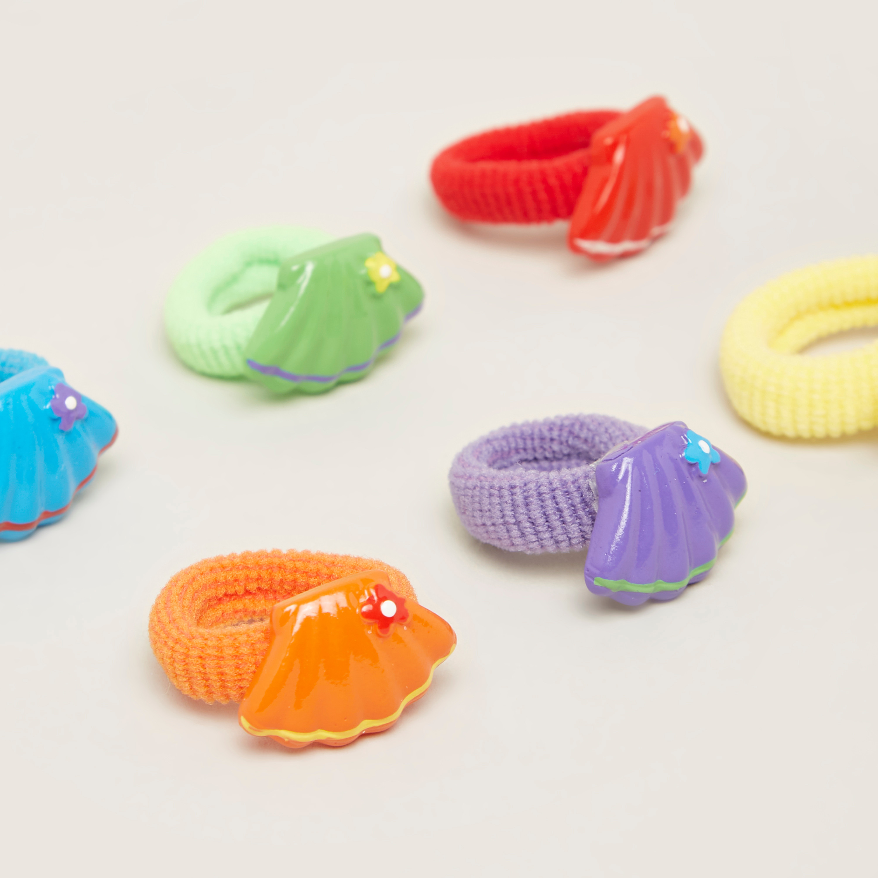 Charmz Banana Applique Detail Hair Tie - Pack of 6-baby-girls-accessories-hairaccessories-image-2