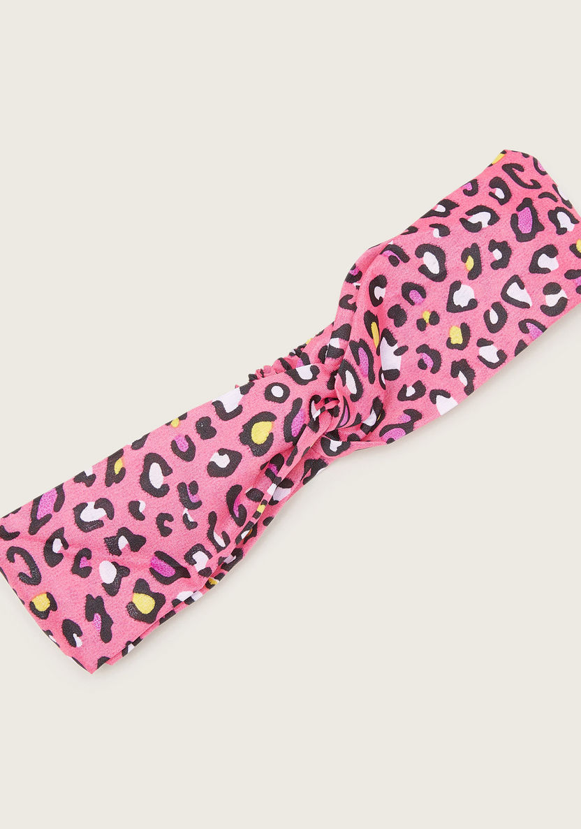 Charmz Leopard Print Headband with Knot Detail-Hair Accessories-image-0