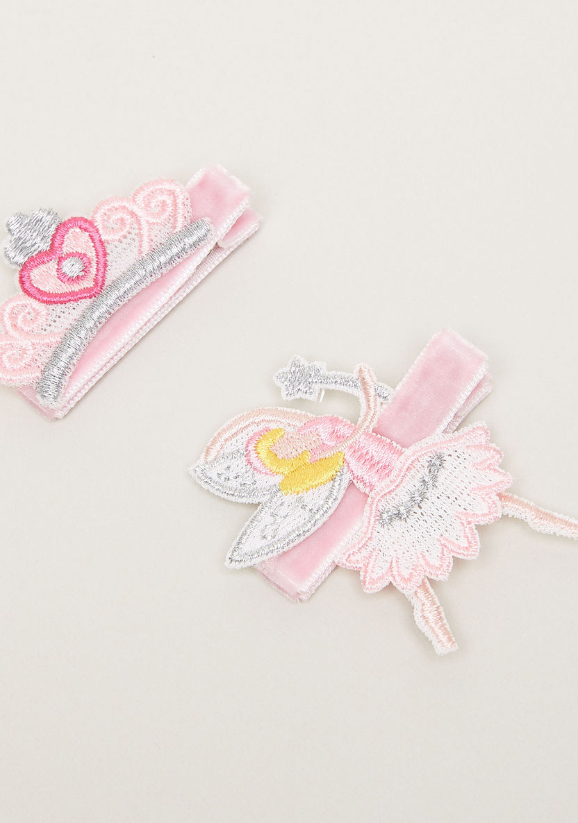 Charmz Applique Detail Hair Clips - Pack of 2-Hair Accessories-image-0
