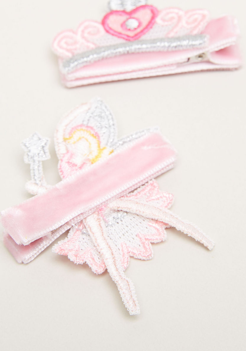 Charmz Applique Detail Hair Clips - Pack of 2-Hair Accessories-image-2