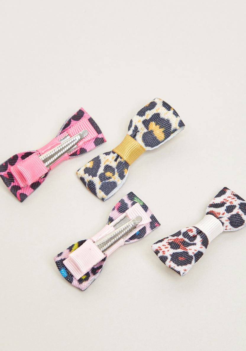 Charmz Printed Hair Clips - Set of 4-Hair Accessories-image-1