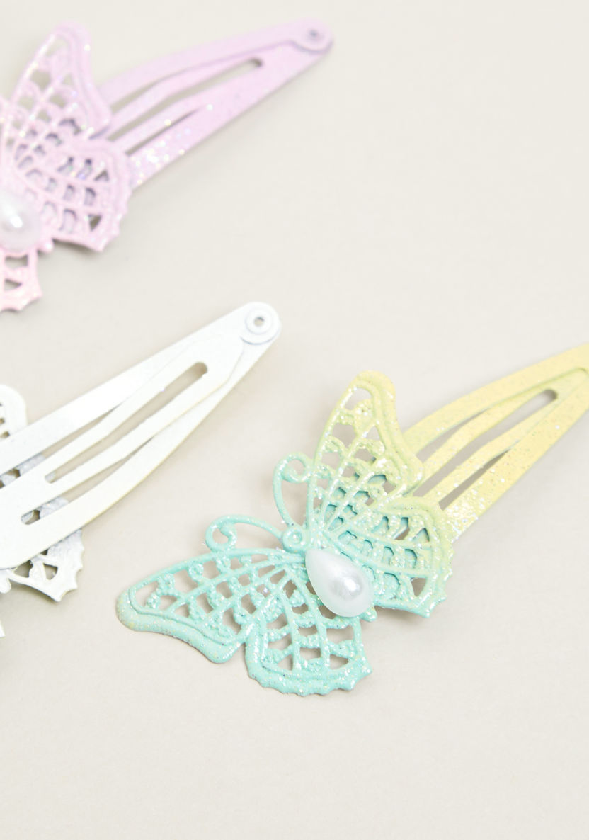 Charmz Butterfly Detail Hair Clip - Set of 4-Hair Accessories-image-2